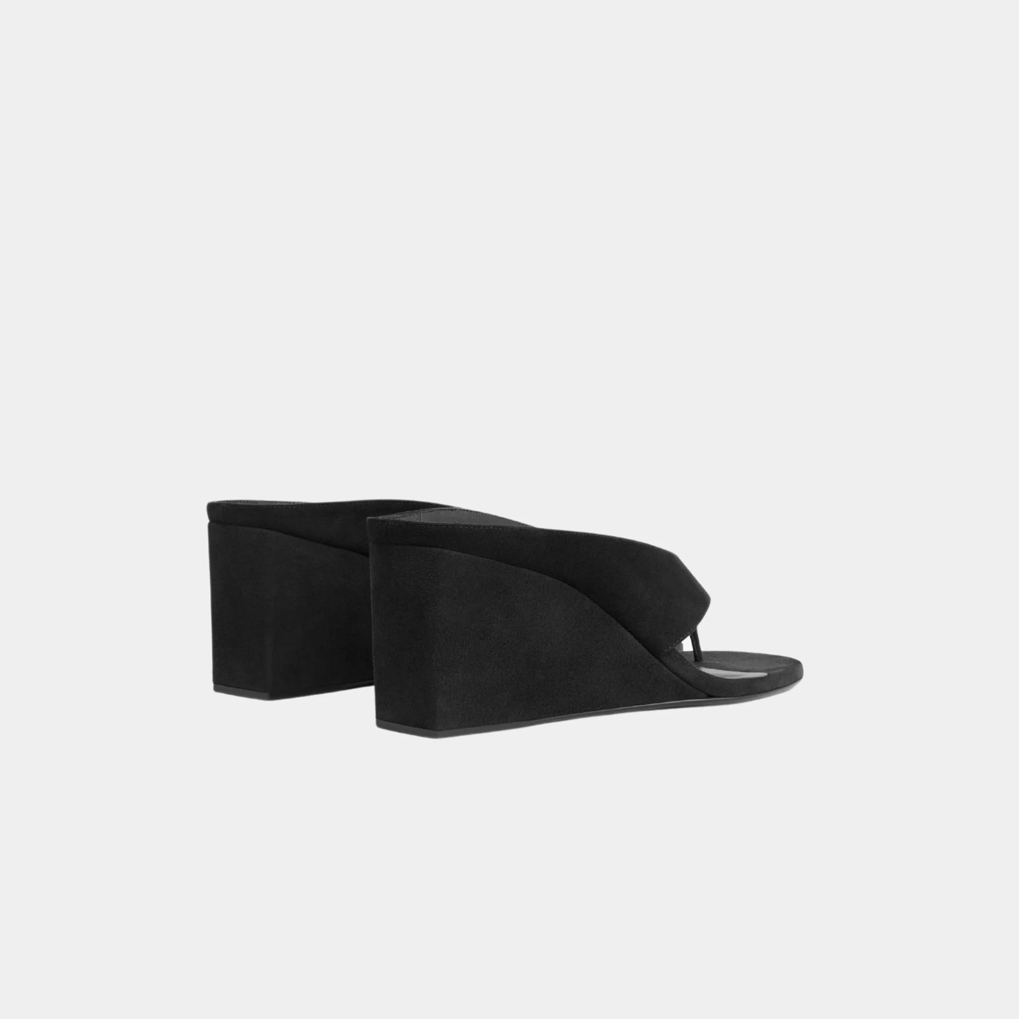 Cube Thong Mules In Suede Goatskin - Image 3