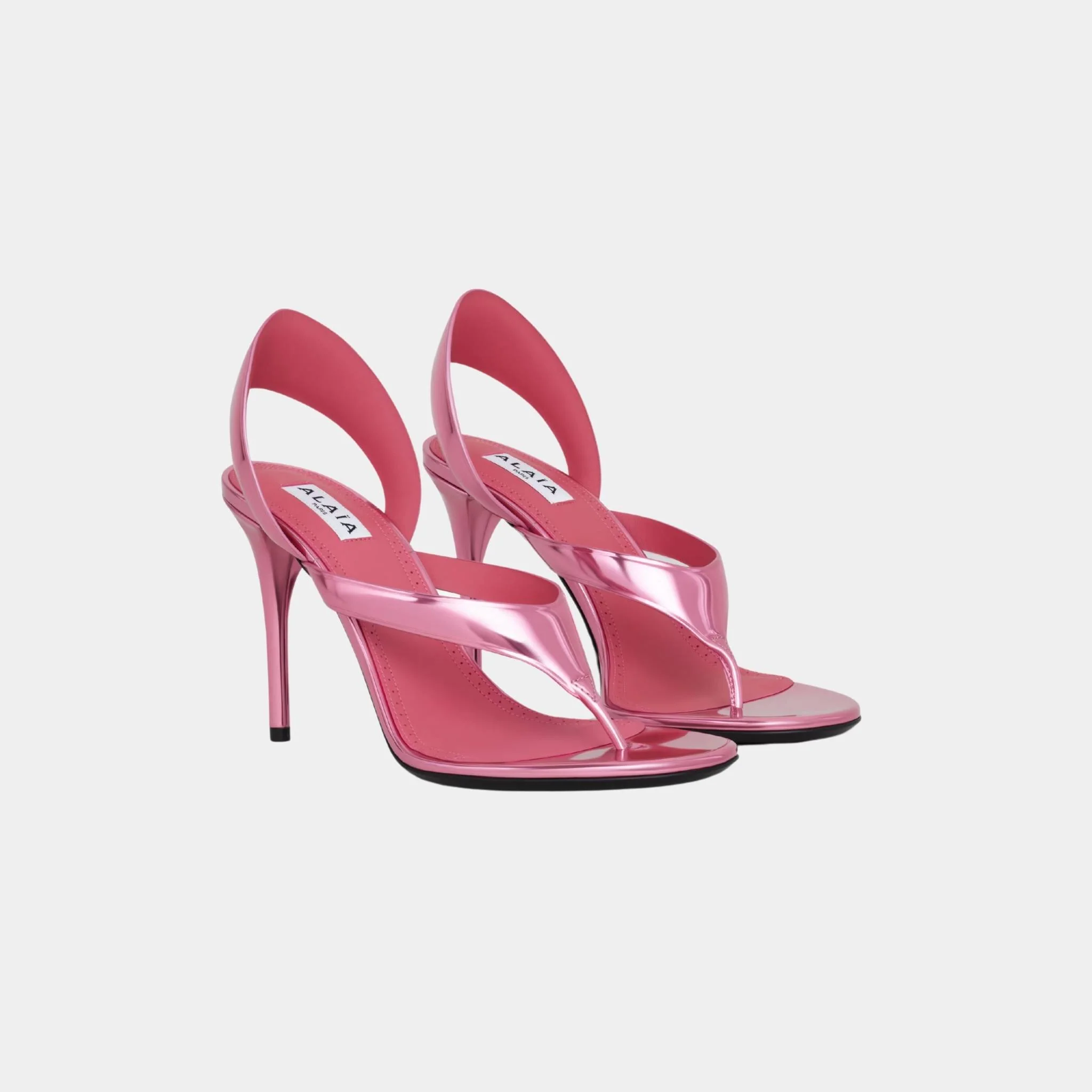 Infradito Laminated Leather Sandals - Image 3