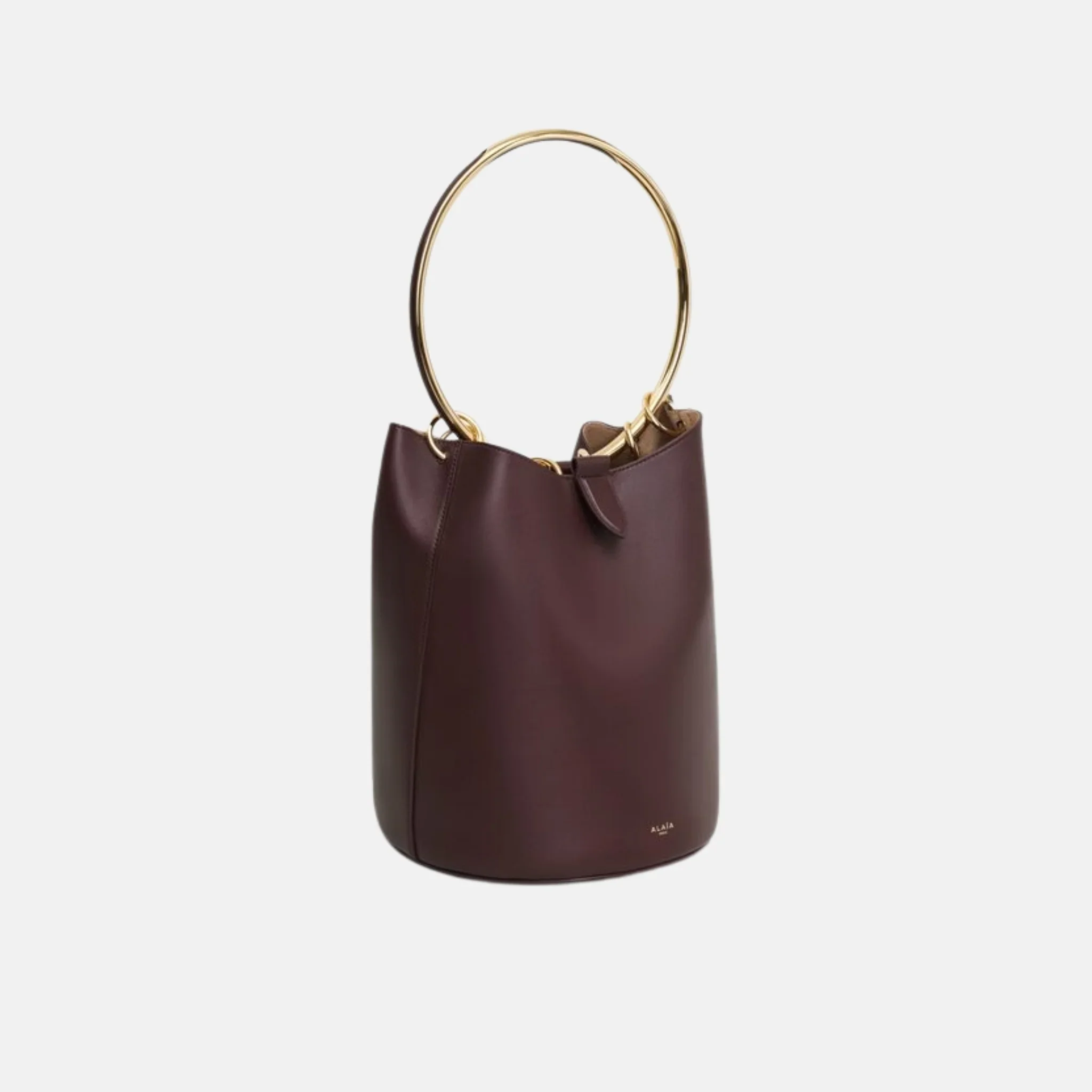 Ring Large Bucket Bag In Calfskin - Image 5