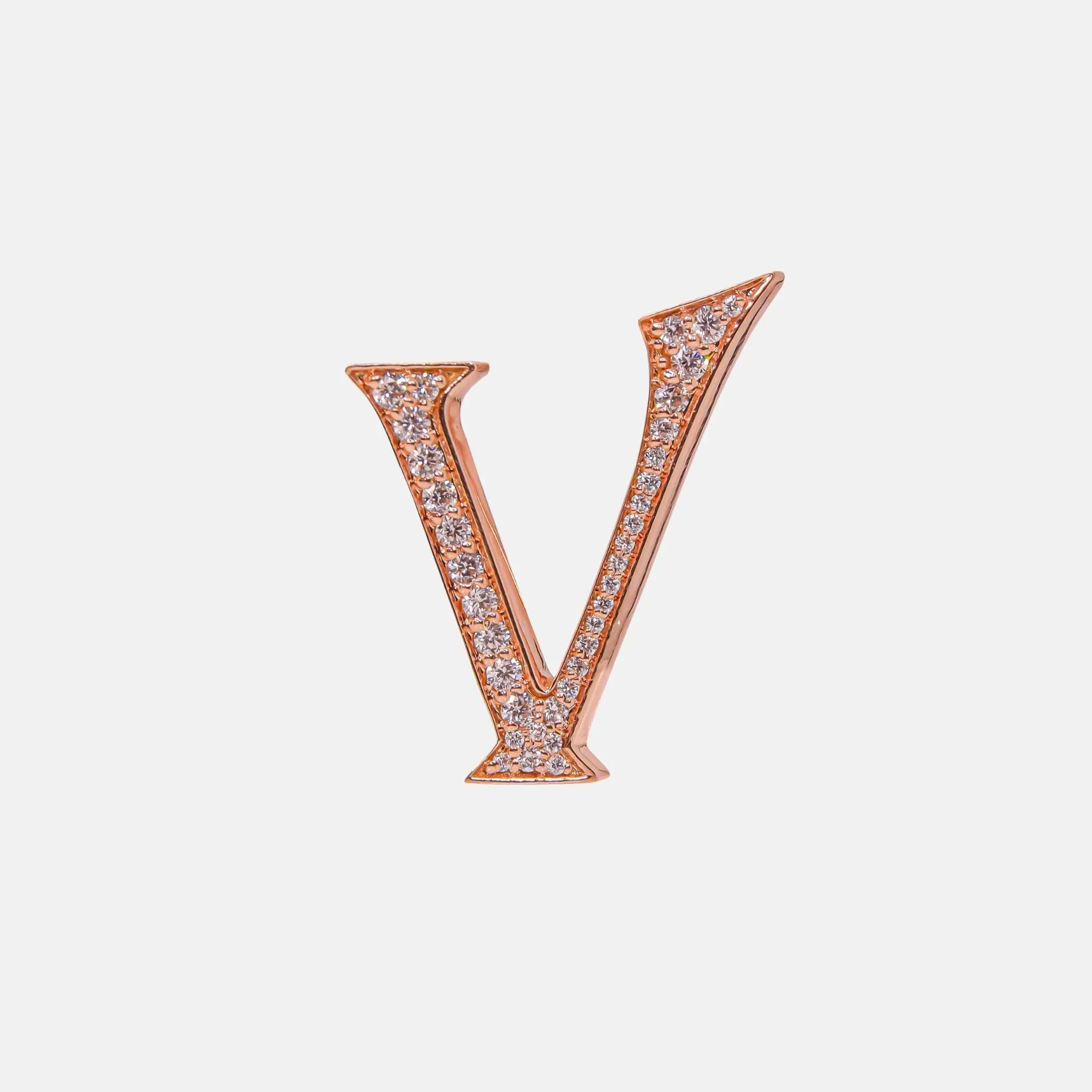 Alphabets Bag Bijoux with Natural Diamonds in Rose Gold - Image 22