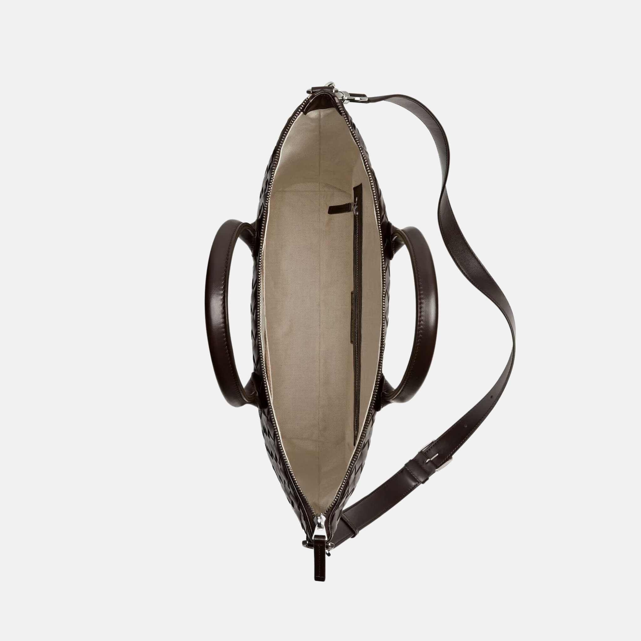 Intrecciato Zipped North South Tote Bag - Image 2