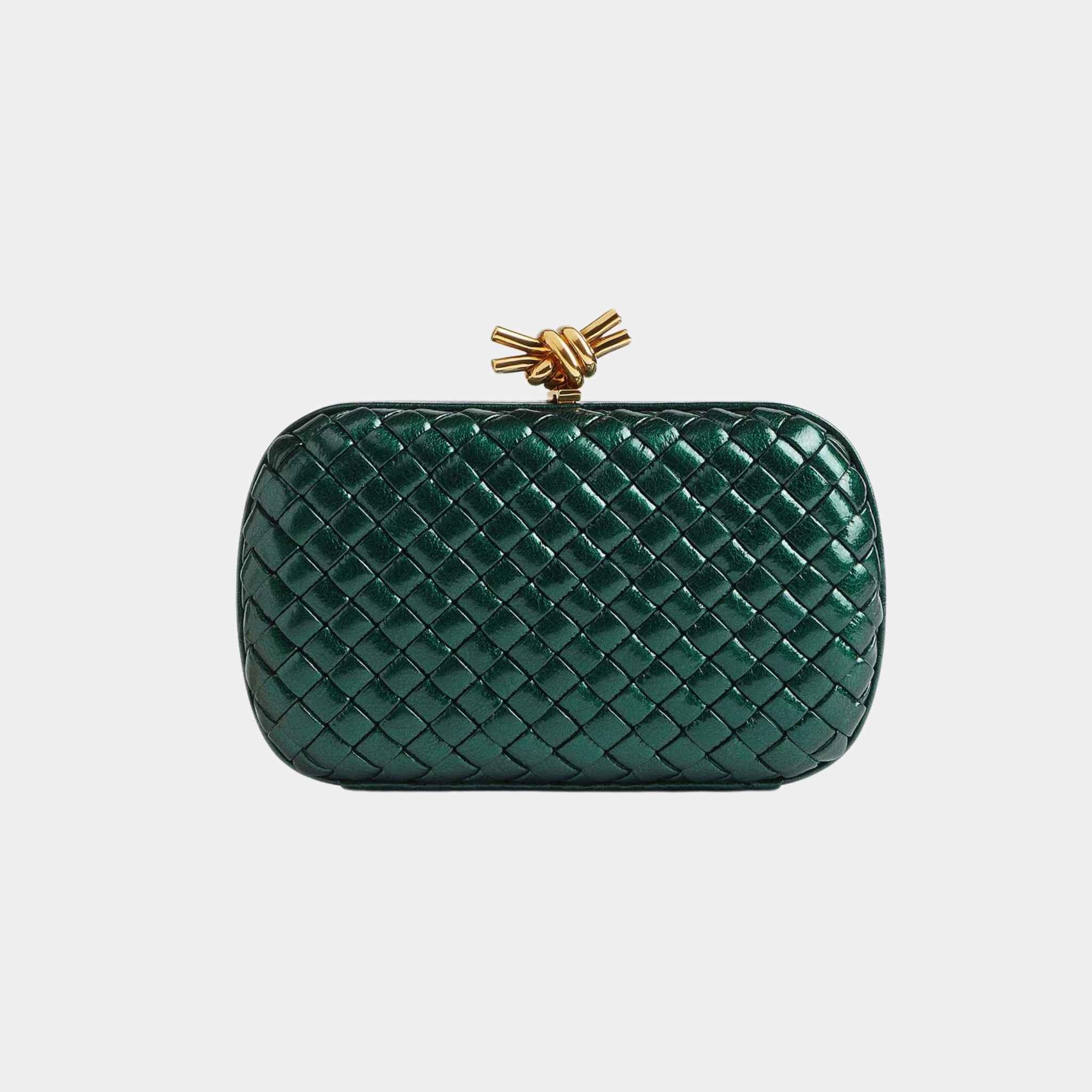 Knot Clutch Intreccio Leather