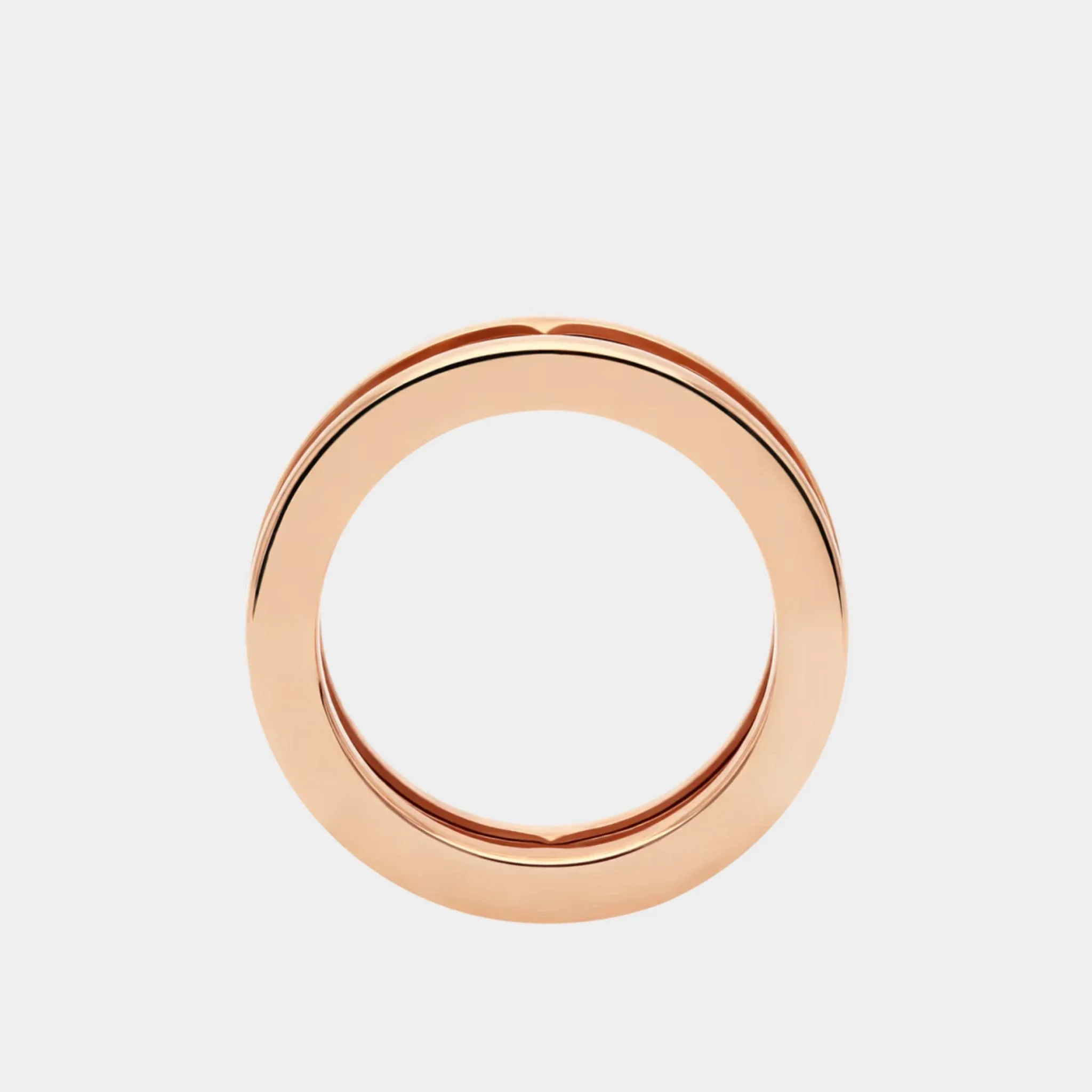 B.zero1 gold One-Band Ring With Openwork Logo Spiral - Image 3