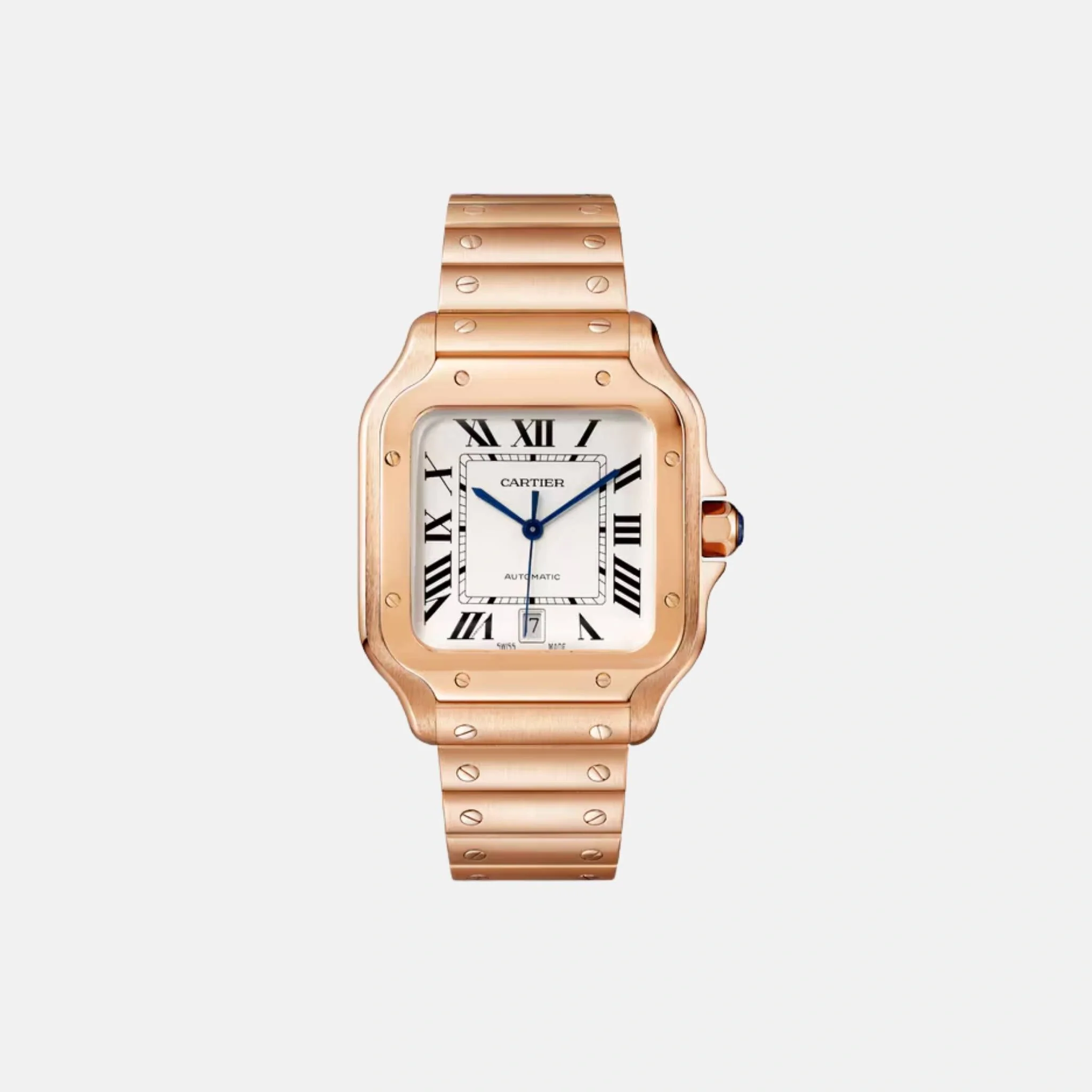 Santos Large Model 18K Rose Gold Automatic WGSA0007