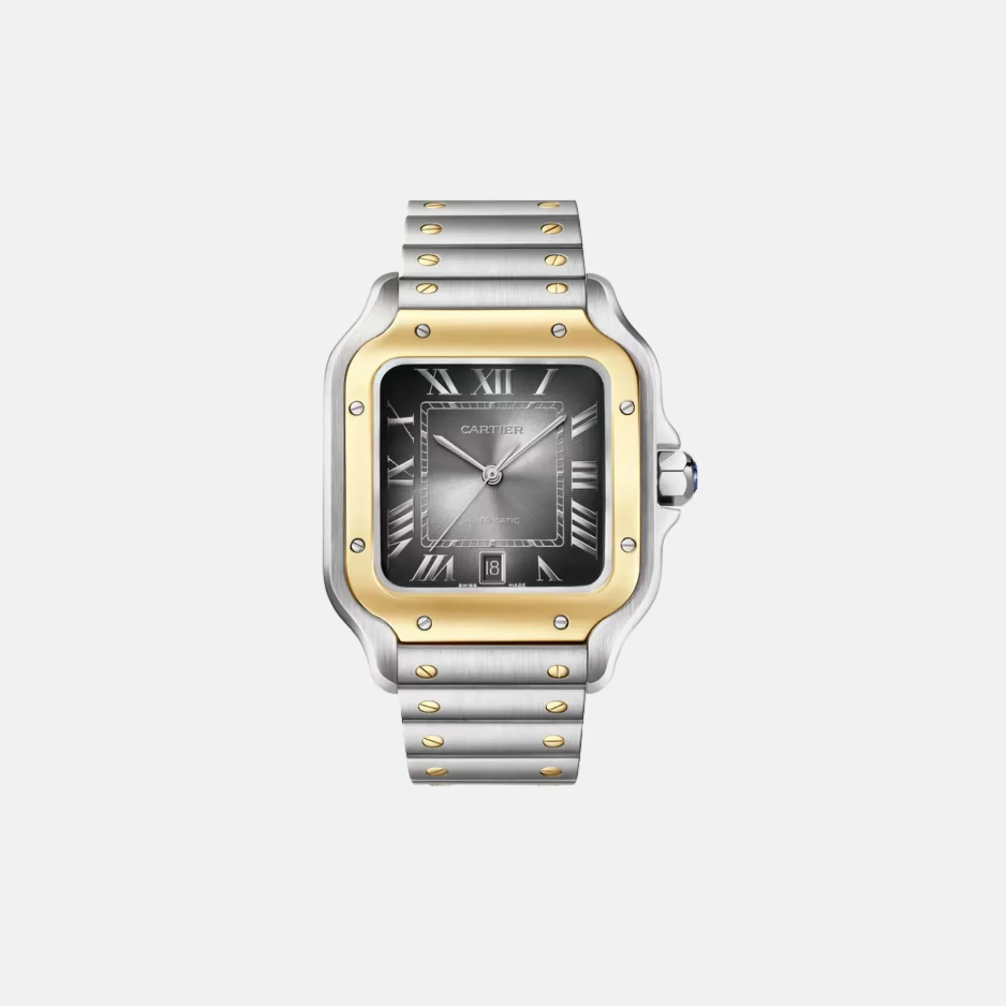 Santos Large Model Steel Yellow Gold Automatic W2SA0030