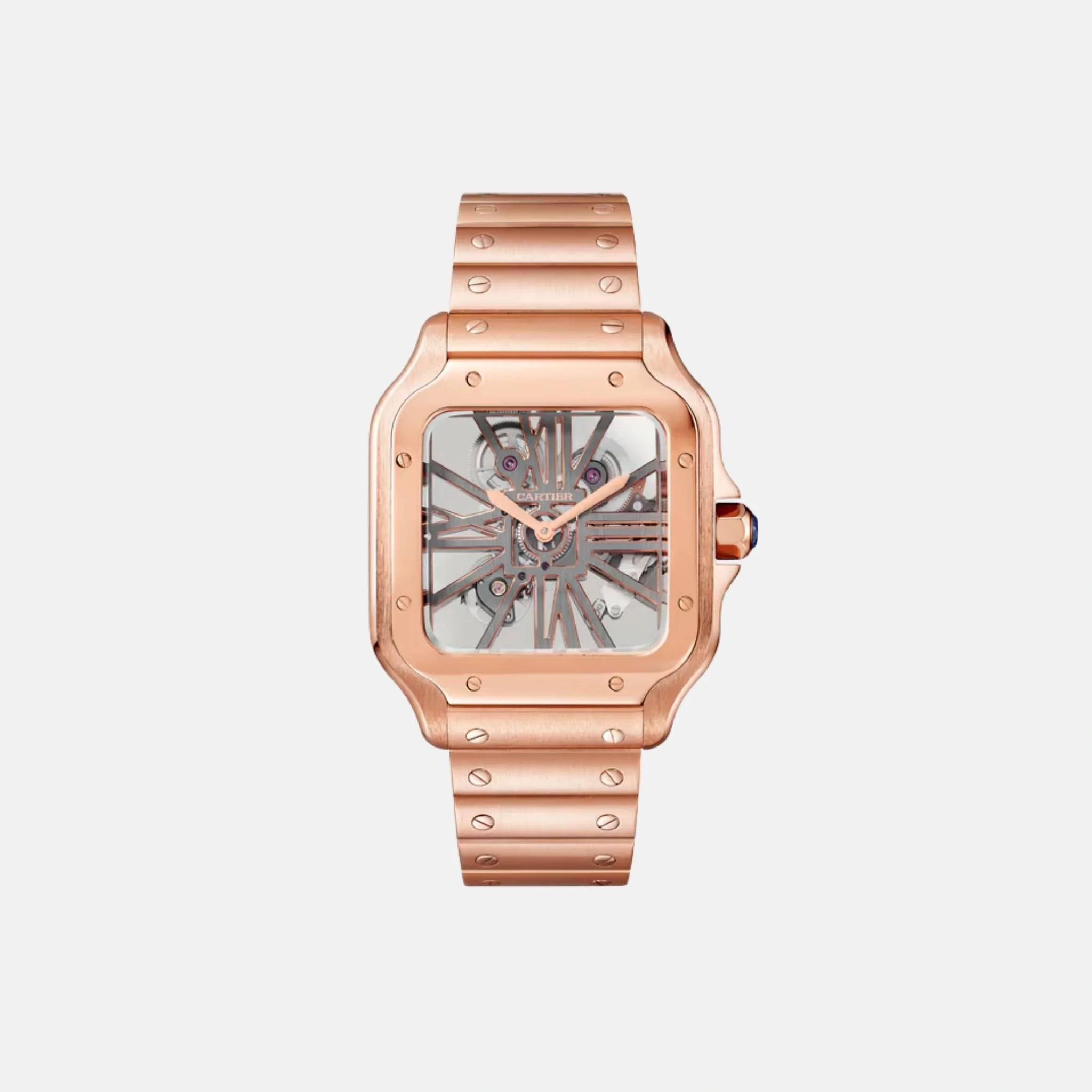 Santos Skeleton Large Model 18K Rose Gold WHSA0016