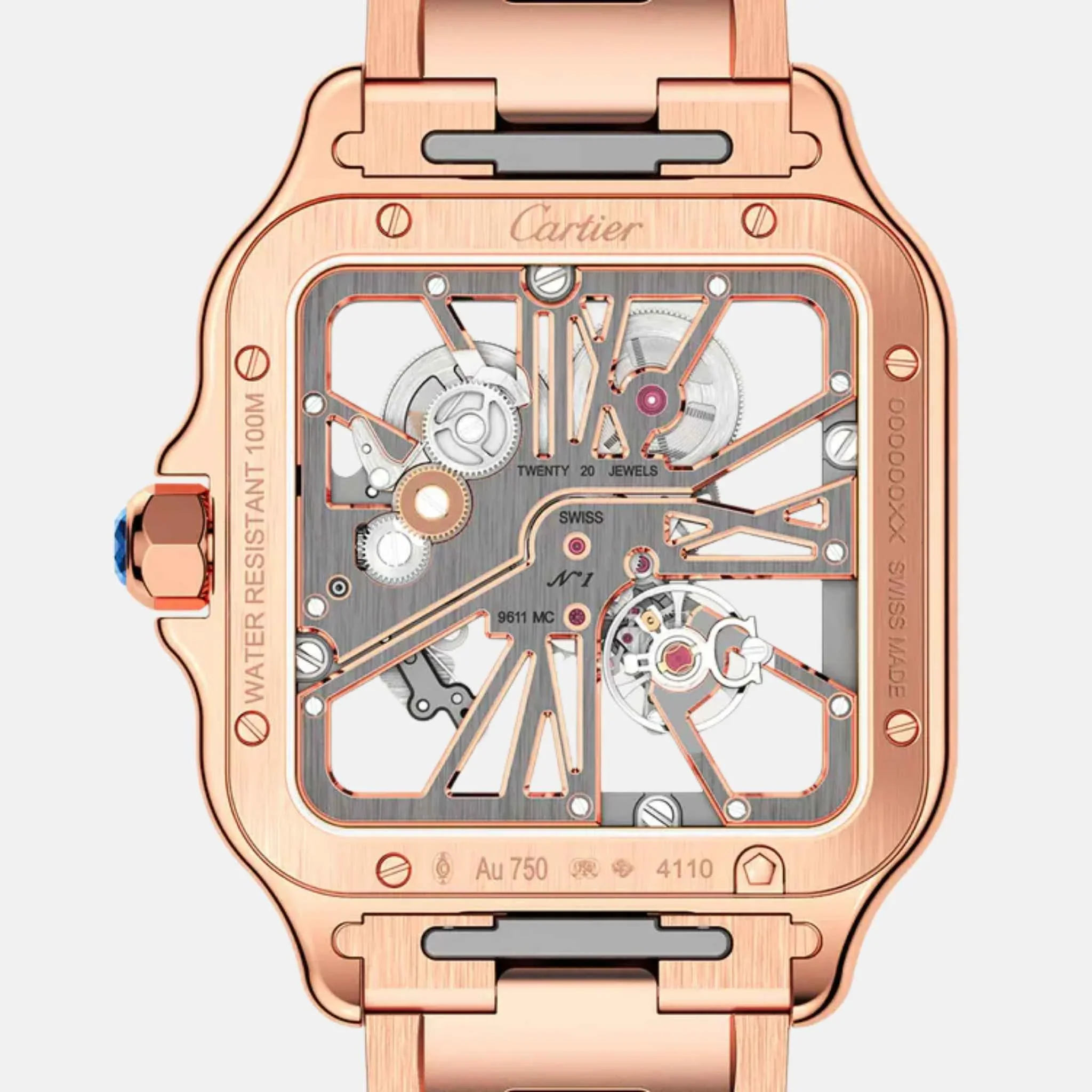 Santos Skeleton Large Model 18K Rose Gold WHSA0016 - Image 2