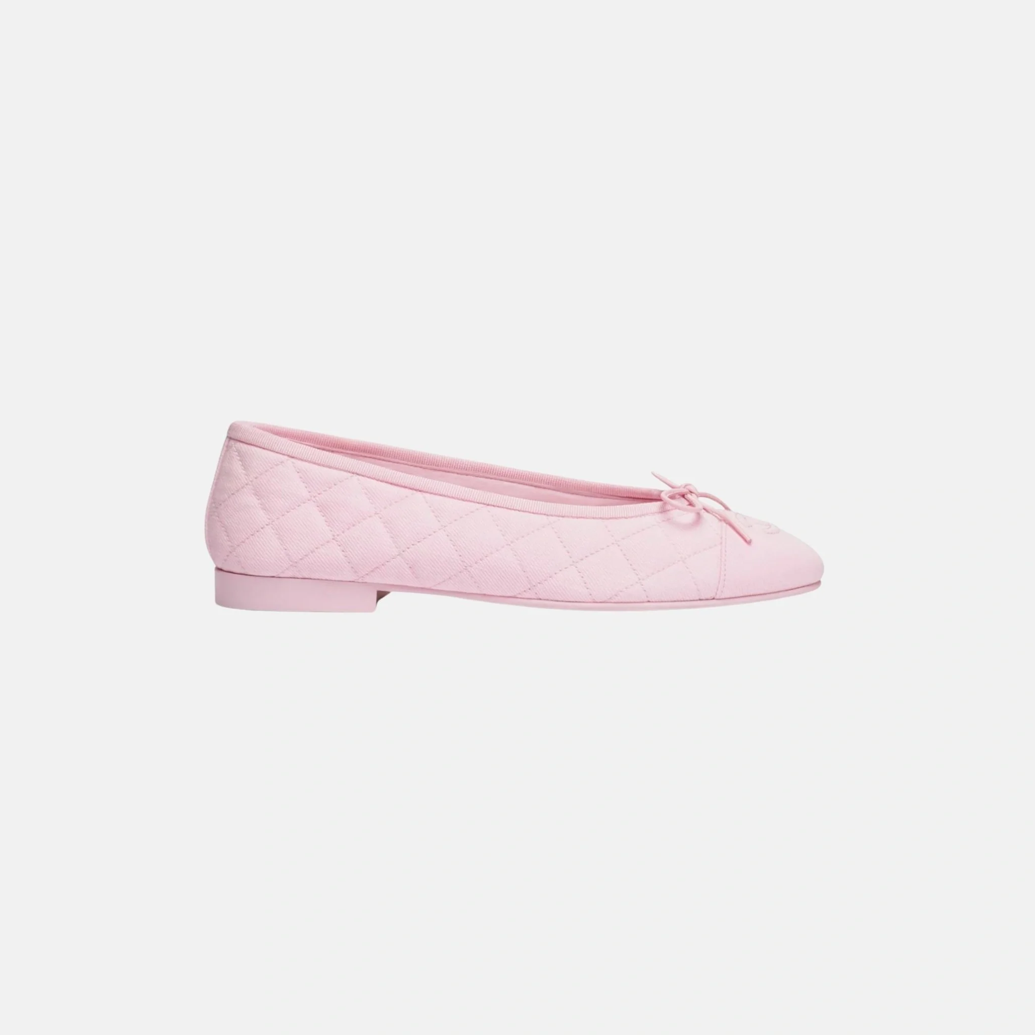 Ballet Flats in Tweed and Fabric Denim - Image 4