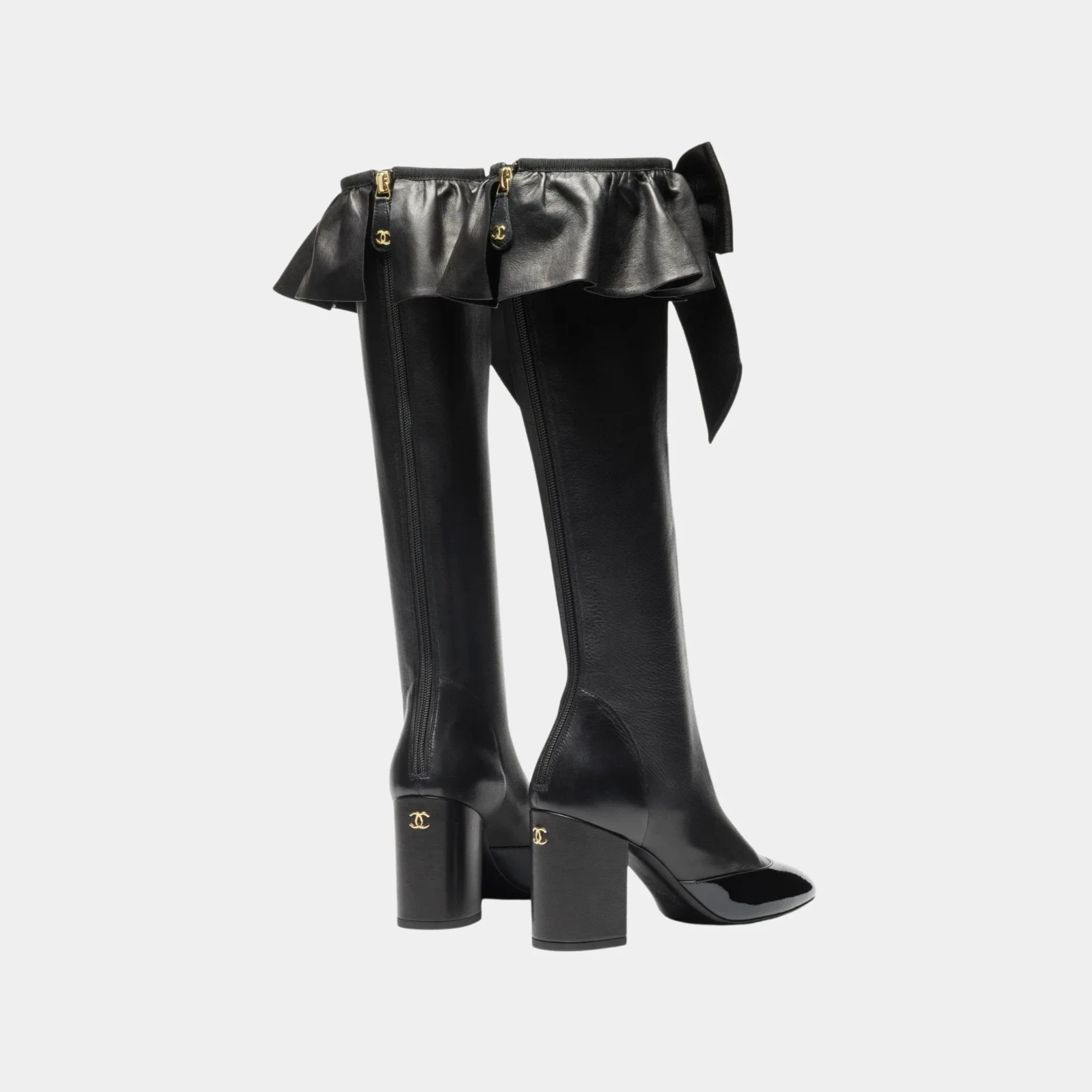 Boots in Stretch Lambskin and Patent Calfskin - Image 2