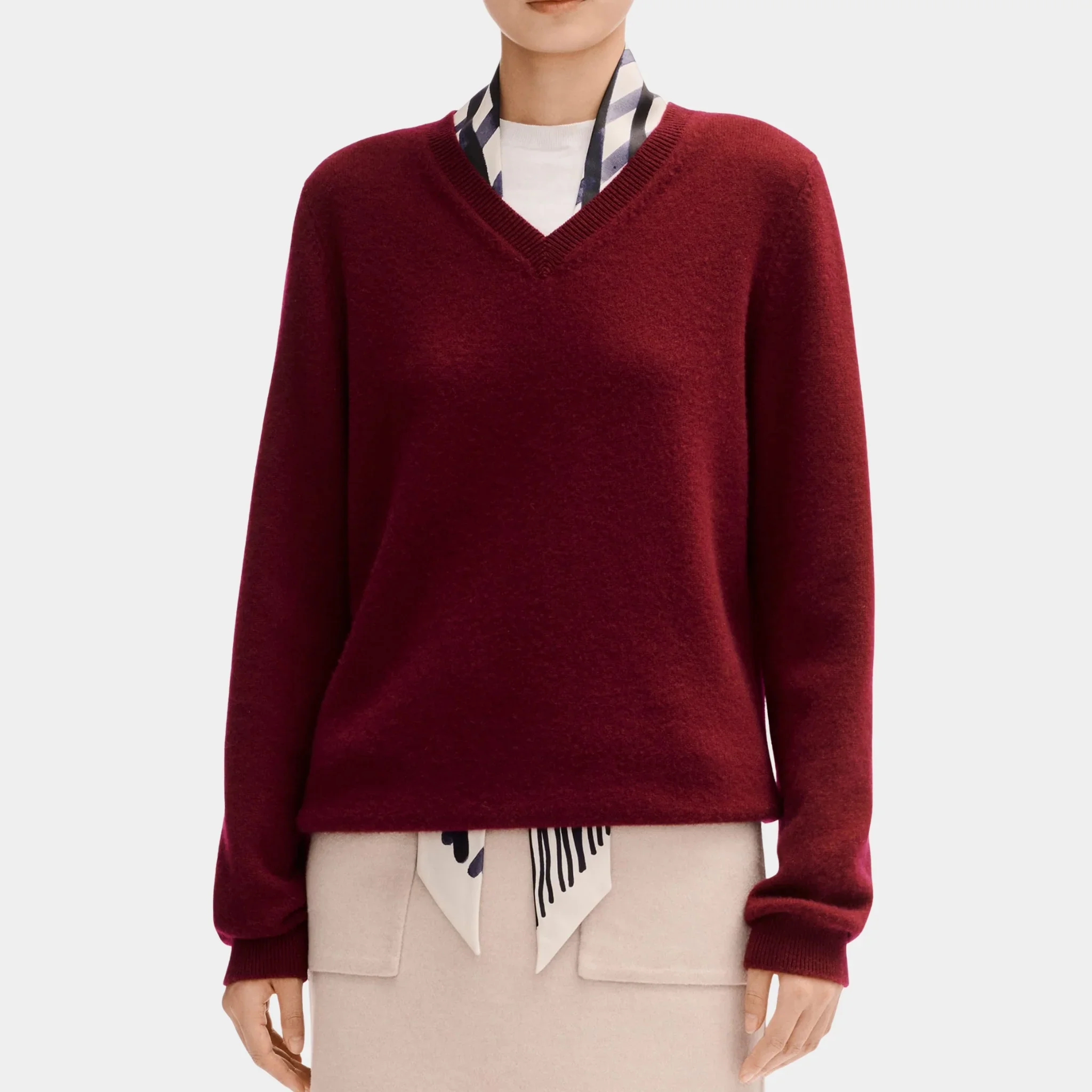 Burgundy Sweater in Cashmere