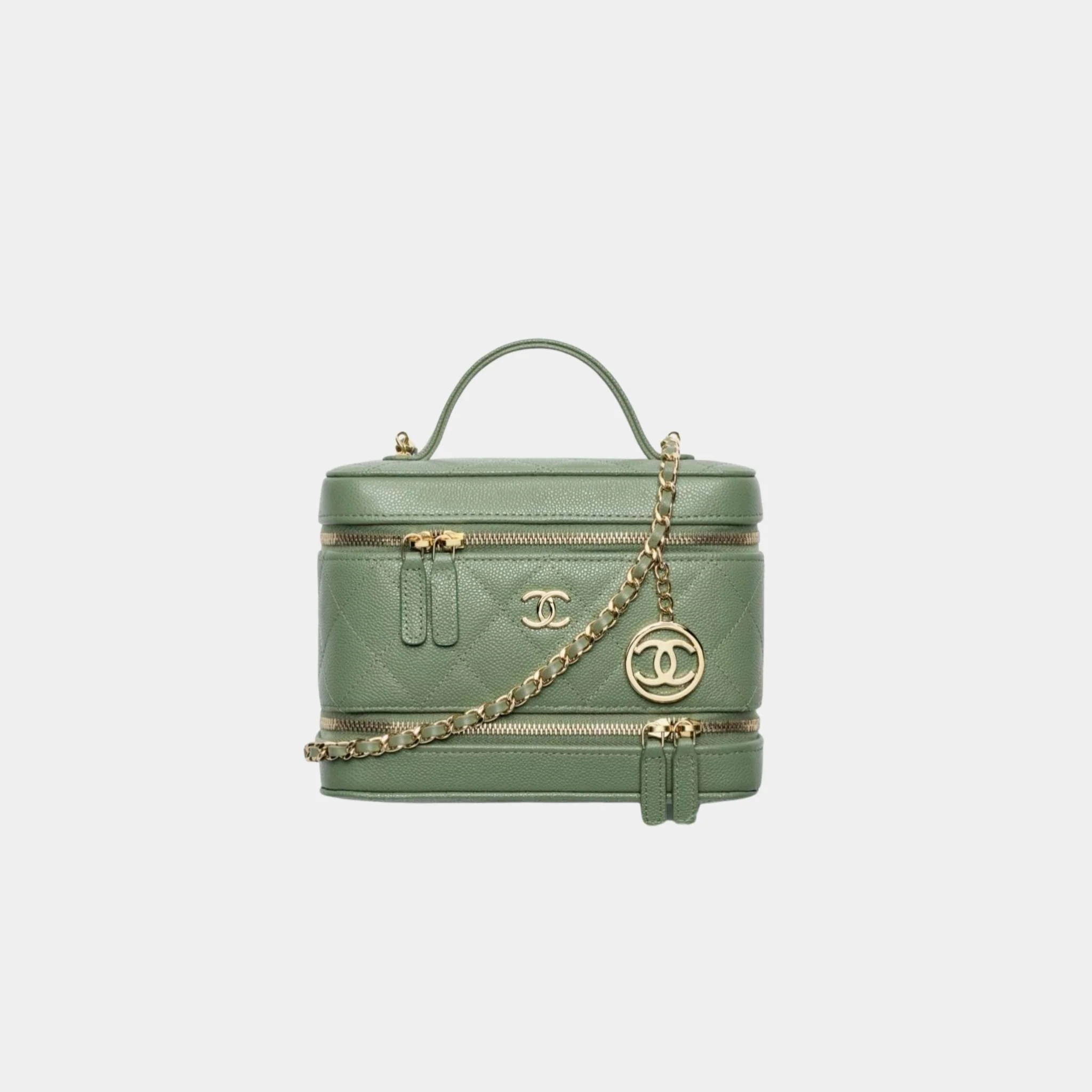 Long Vanity with Chain in Grained Calfskin - Image 3