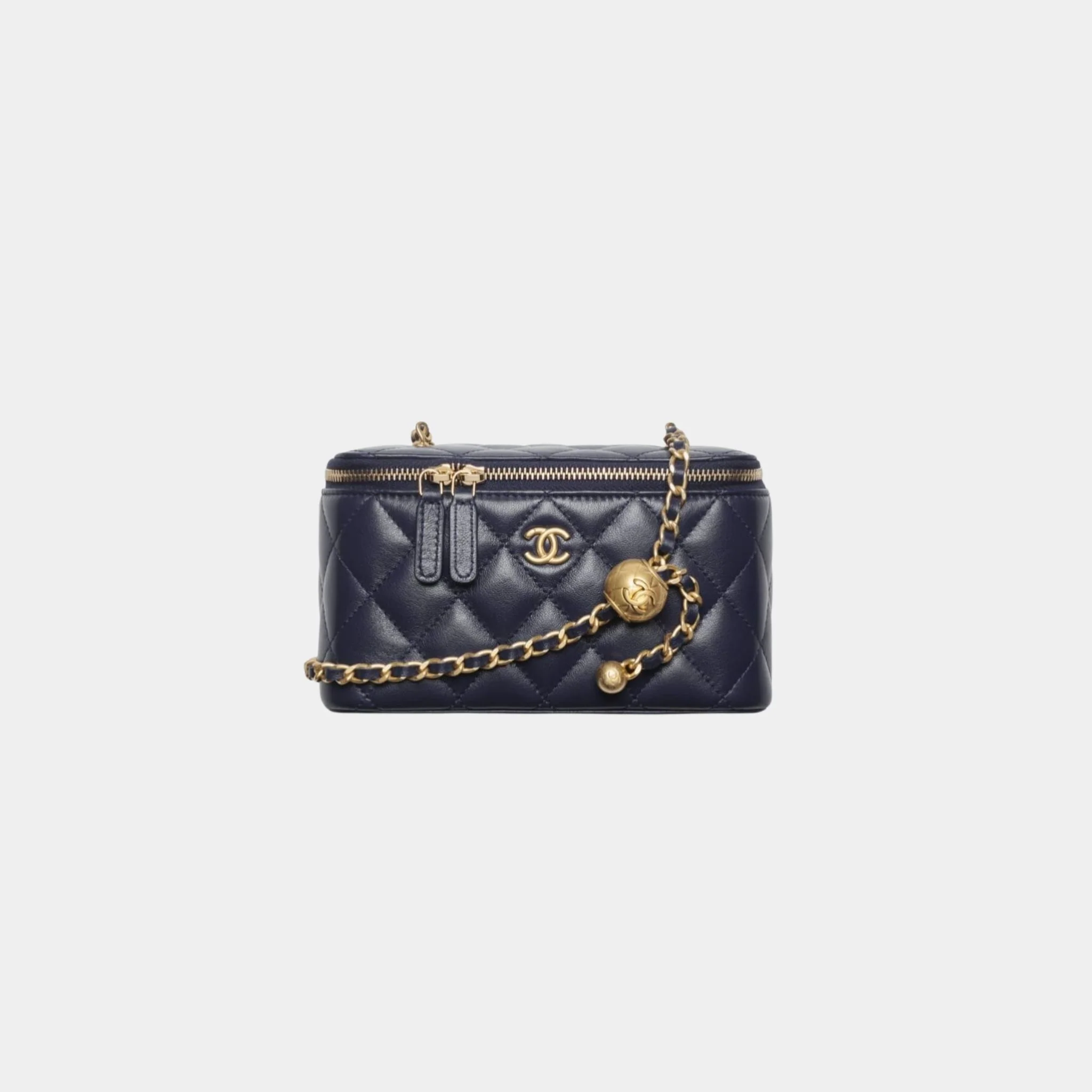 Long Vanity with Chain in Shiny Lambskin - Image 3