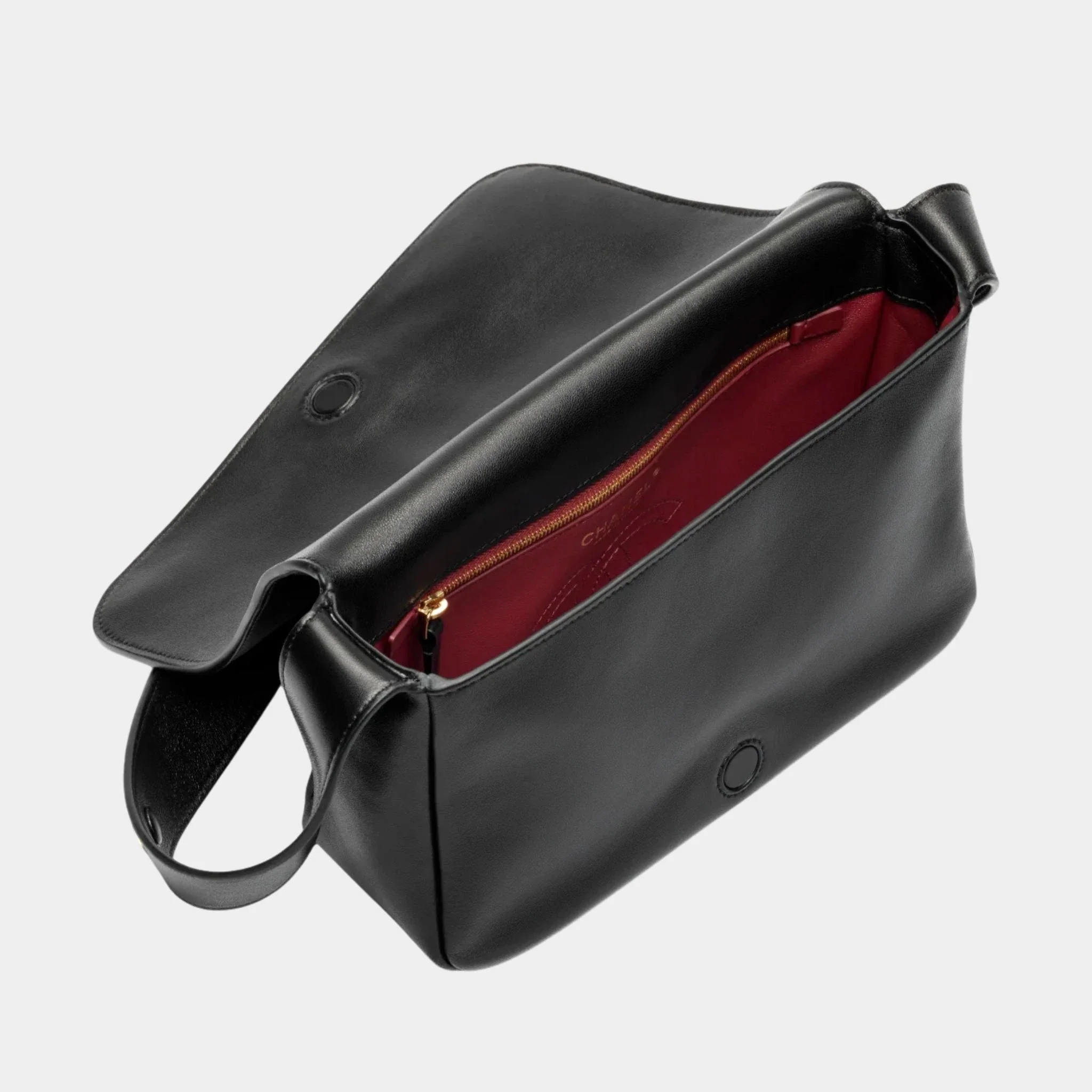 Chanel Messenger Bag Lamb Black - Image 2