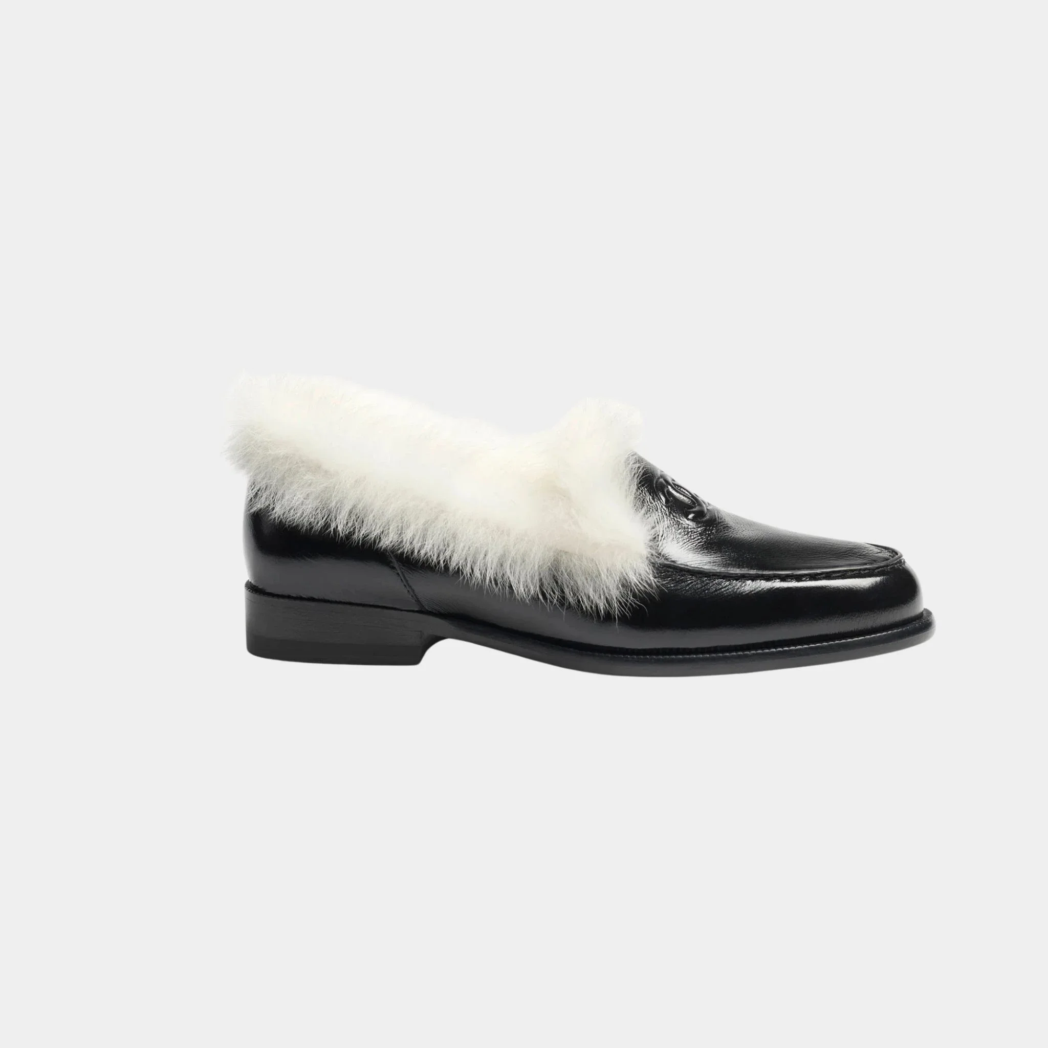 Moccasins Shiny Crumpled Lamb & Wool Lamb