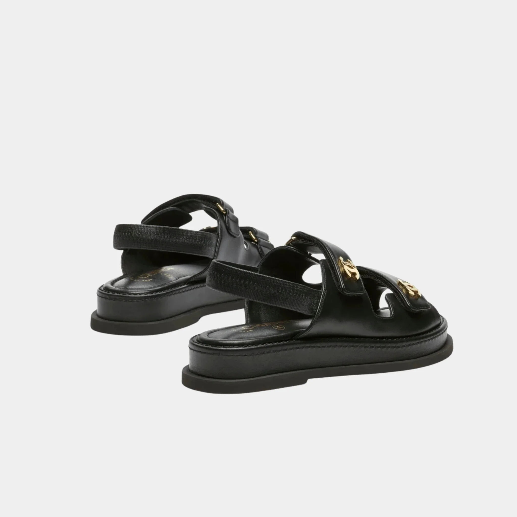 Chanel Sandals in Lambskin Black - Image 2