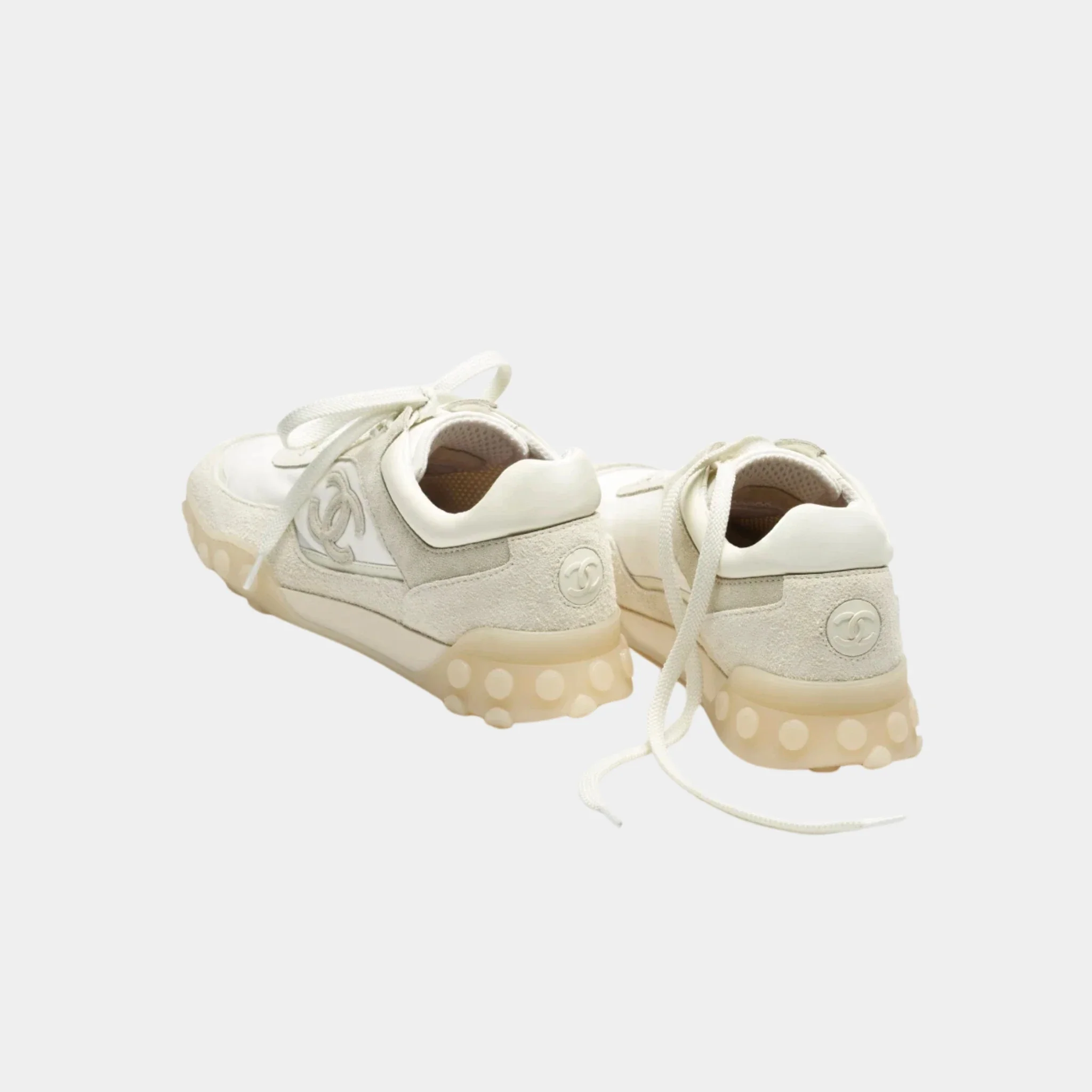 Trainers in Mixed Fibers, Suede Calfskin & Calfskin - Image 2
