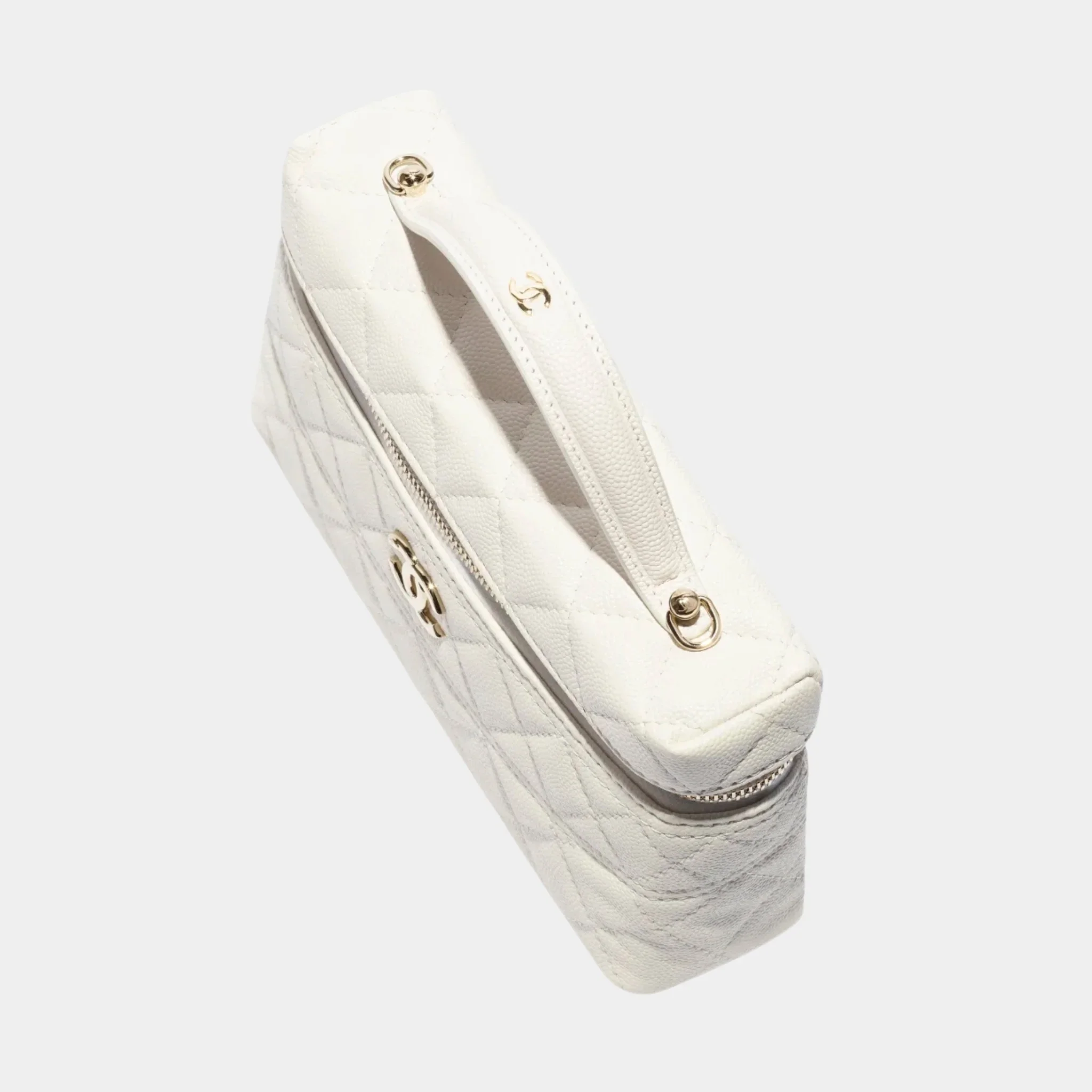 Vanity Top-handle with Chain Grained Shiny Calfskin - Image 2