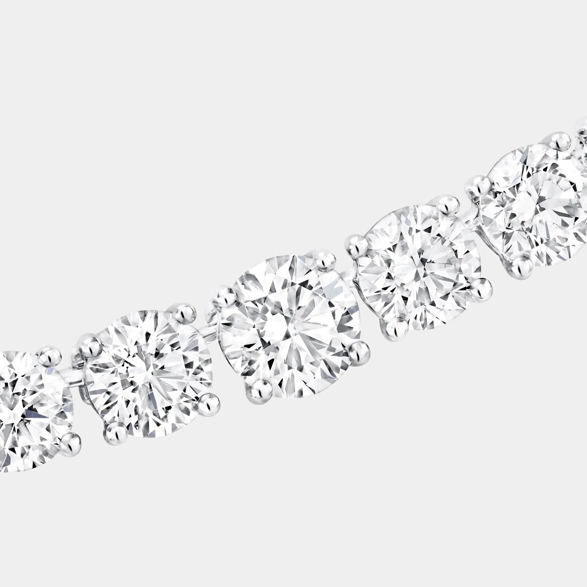Classic Graff Round Diamond Necklace White Gold - Image 2