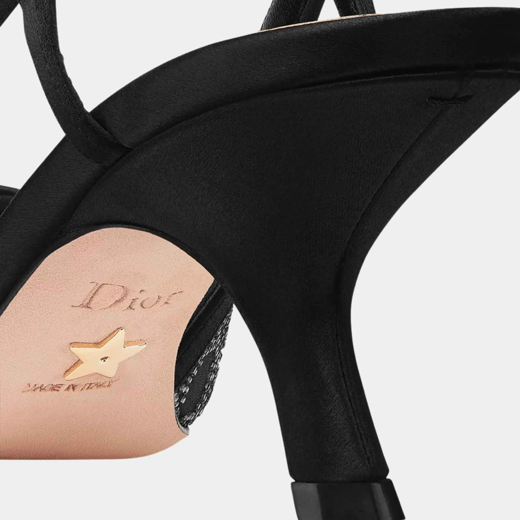 Dior Capture Slingback Pump Satin with Rhinestone Pattern - Image 3