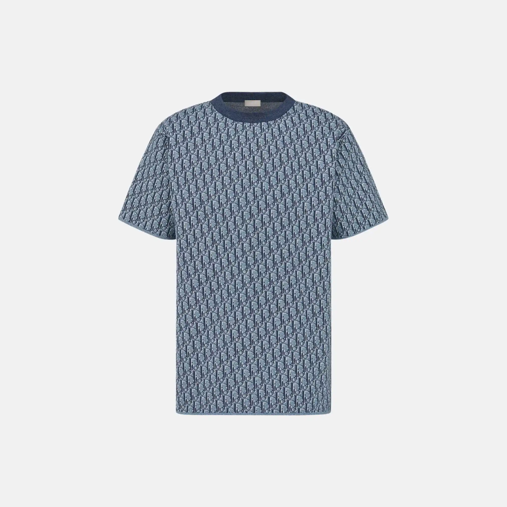 Oblique T Shirt Relaxed Fit In Cotton Jacquard