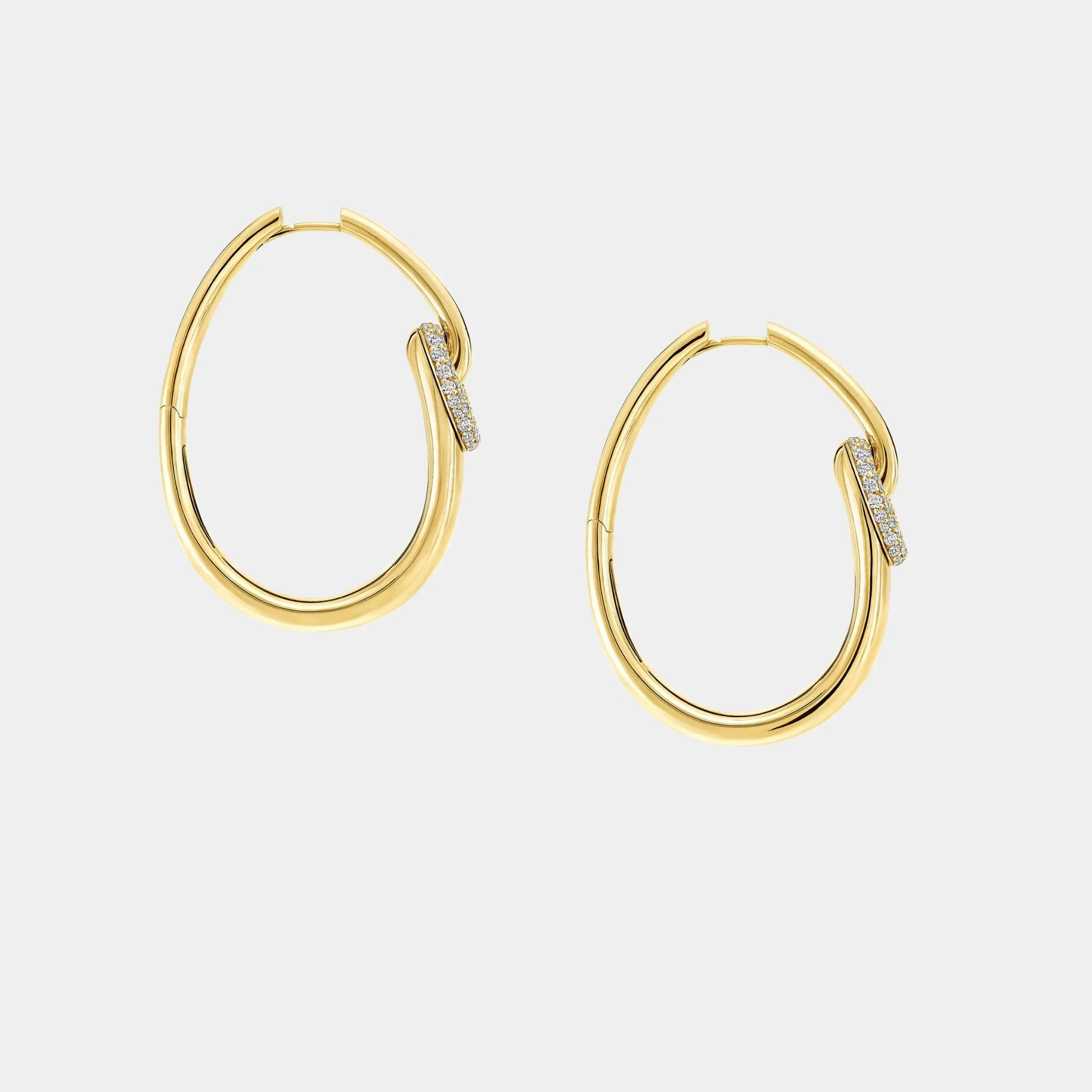 Be Together Diamond Hoop Earrings - Image 2