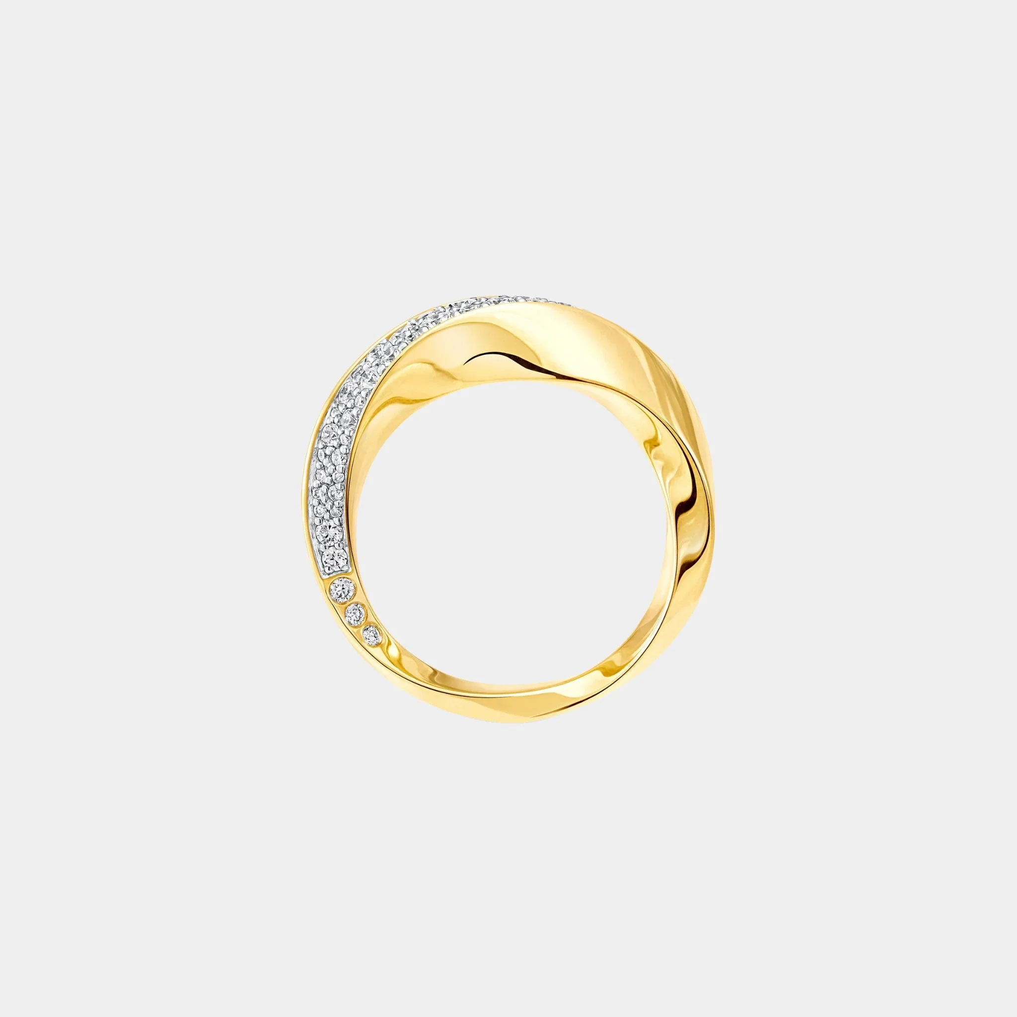 Spiral Diamond Ring Yellow Gold - Image 3