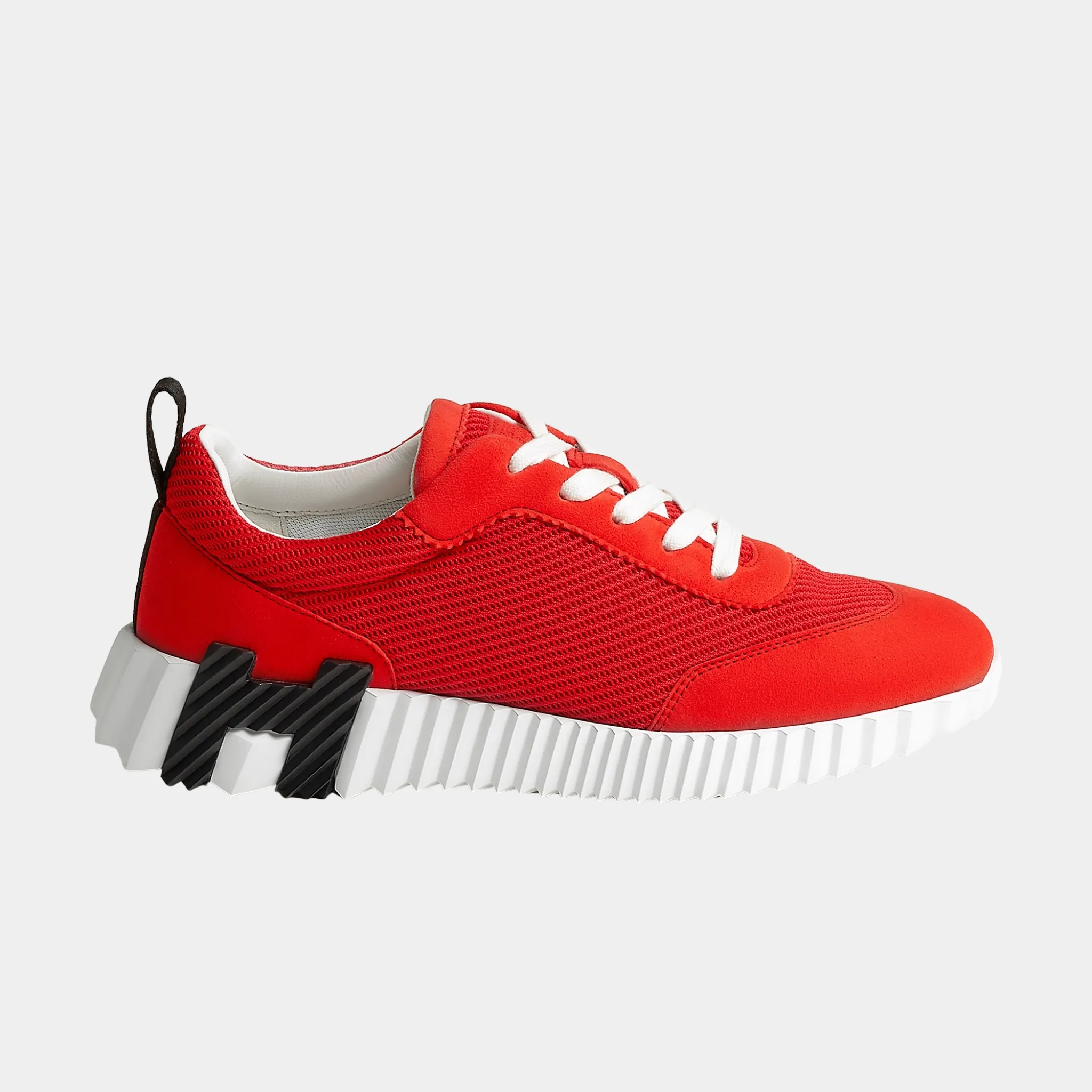 Bouncing Sneakers in Textured Mesh and Suede Goatskin - Image 2