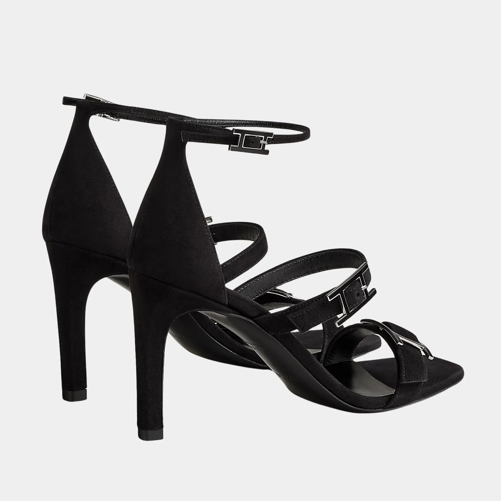 Liv 90 High Heel Sandal in Suede Goatskin - Image 3