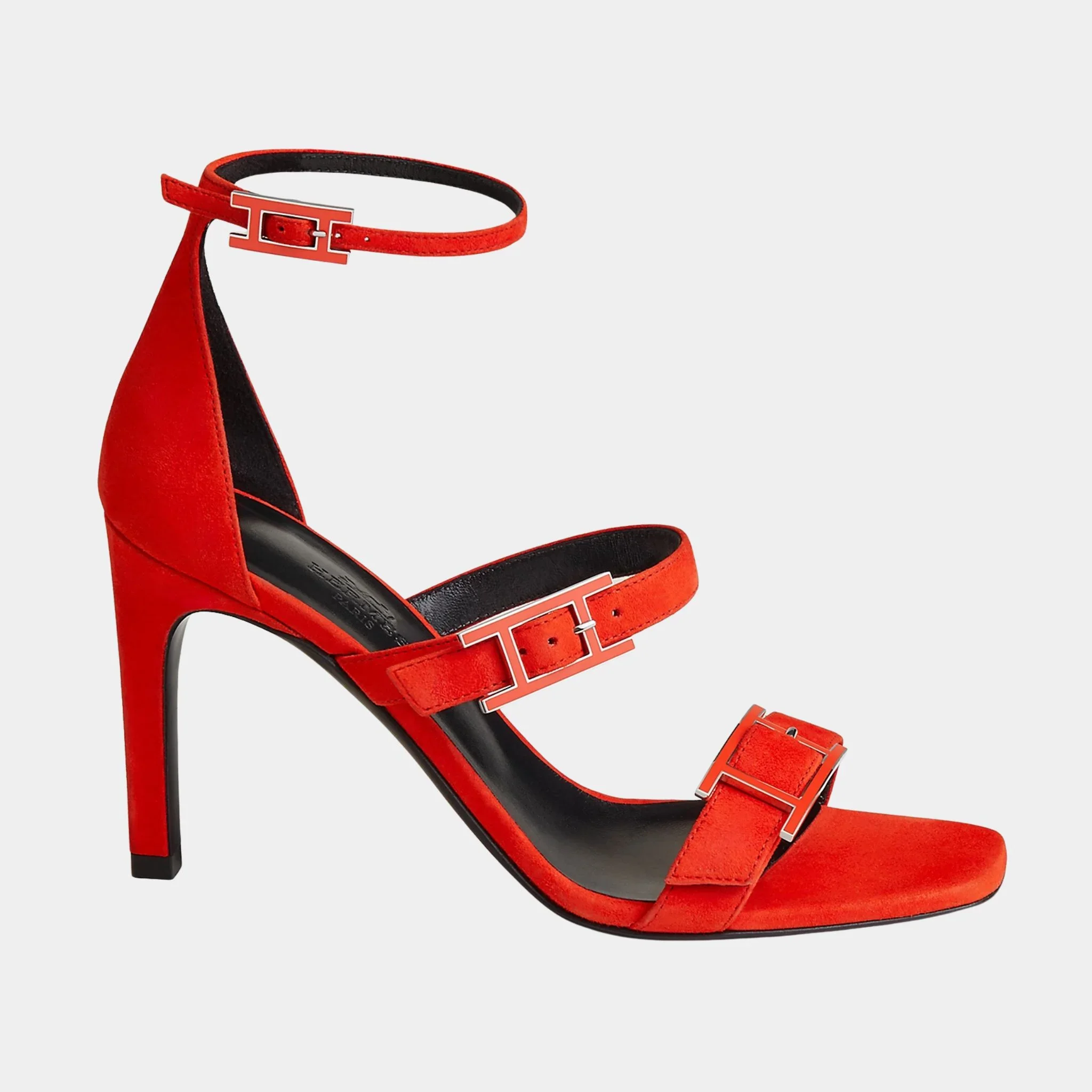 Liv 90 High Heel Sandal in Suede Goatskin - Image 5