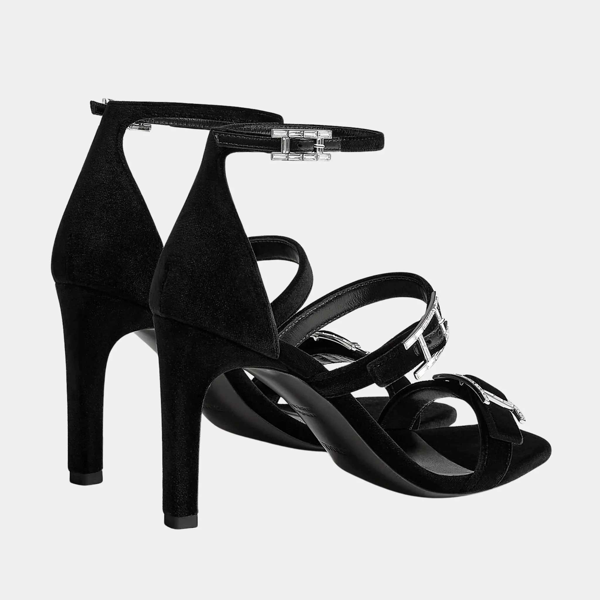 Liv 90 Sandals in Velvet Fabric - Image 3