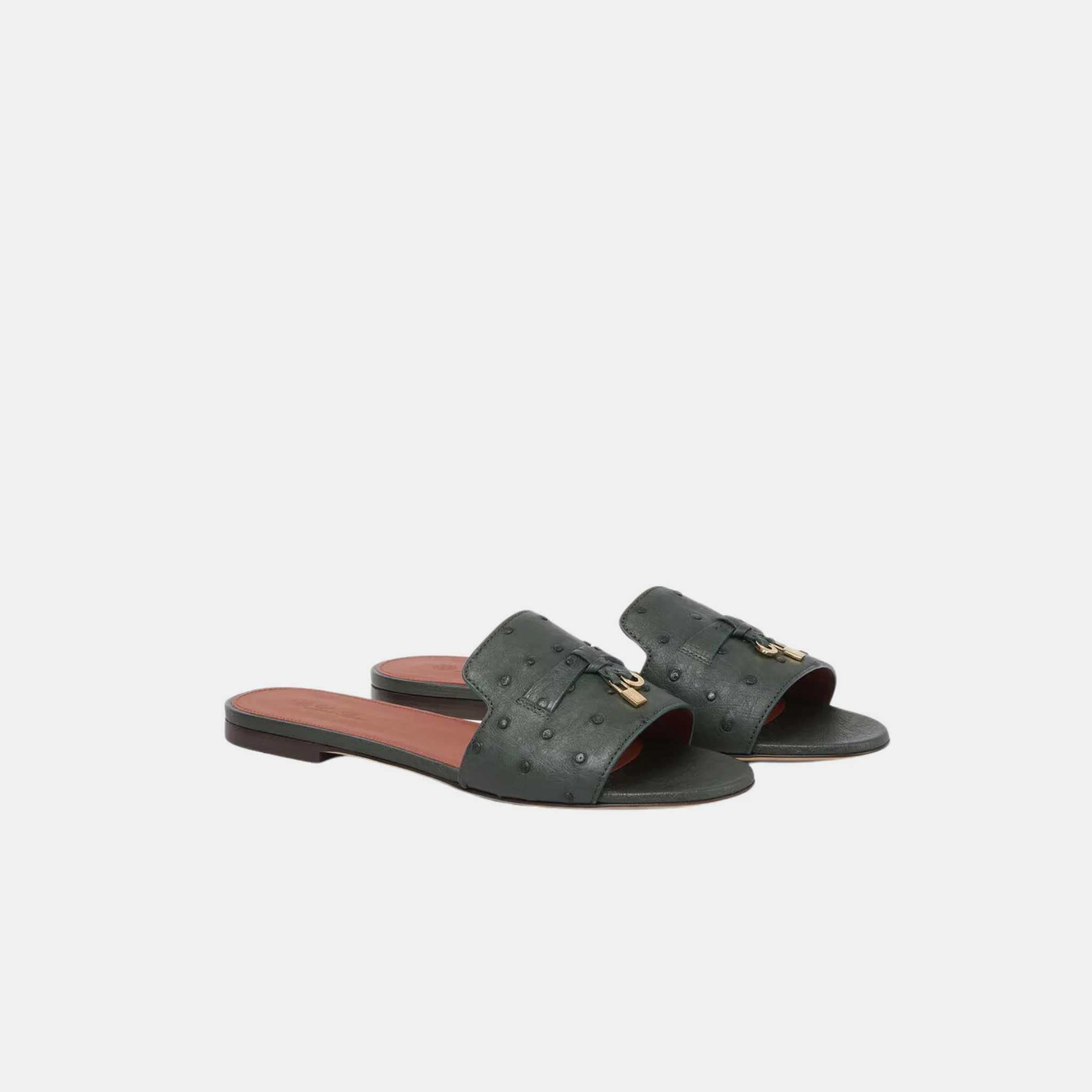 Summer Charms Sandal Flats Ostrich Leather - Image 5
