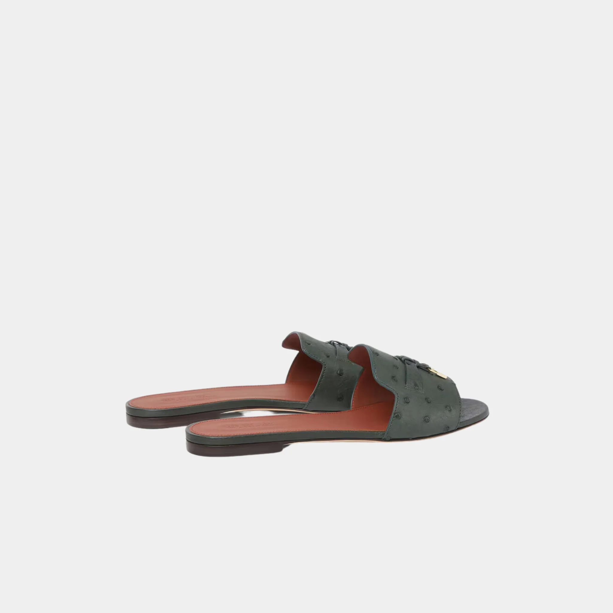 Summer Charms Sandal Flats Ostrich Leather - Image 6