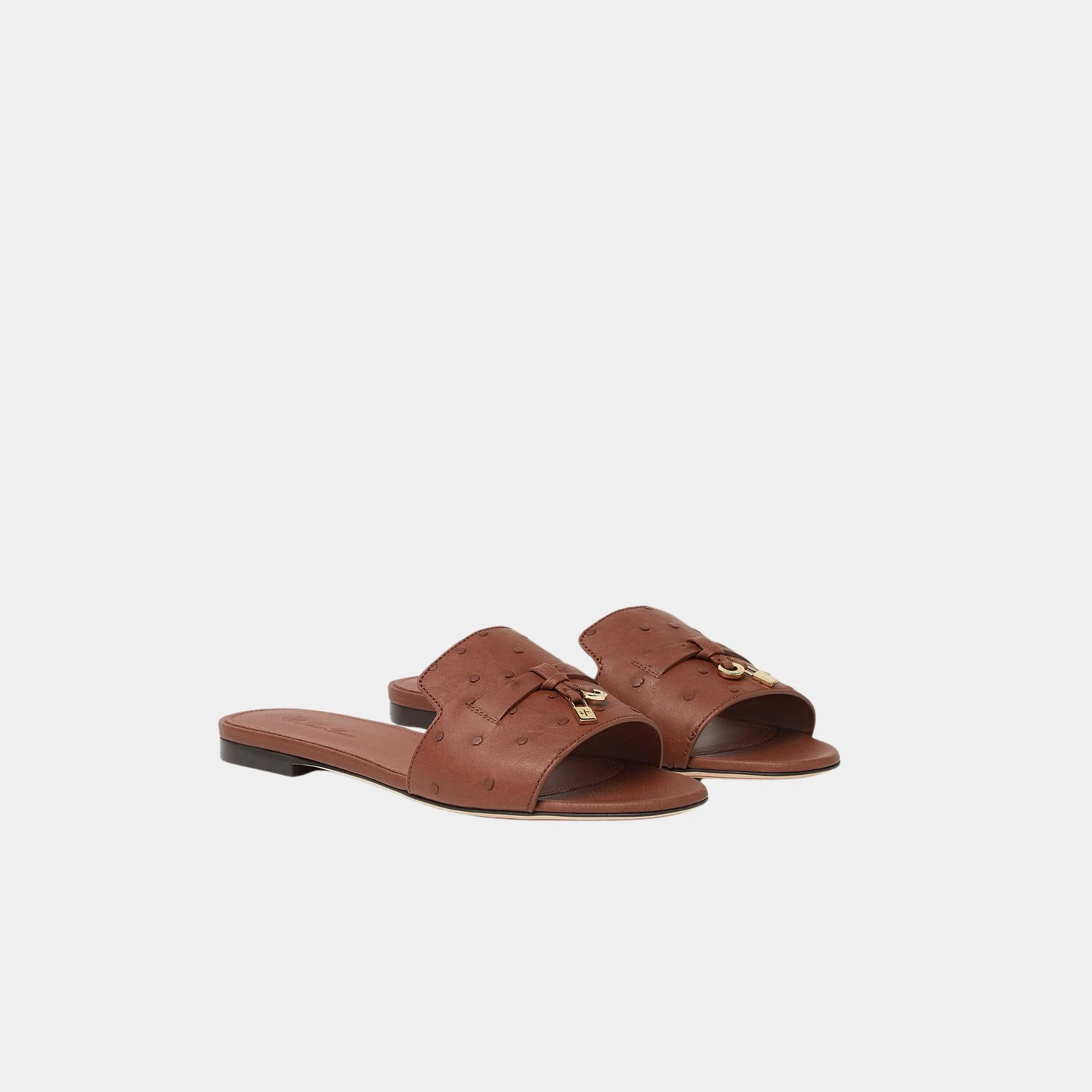Summer Charms Sandal Flats Ostrich Leather - Image 8
