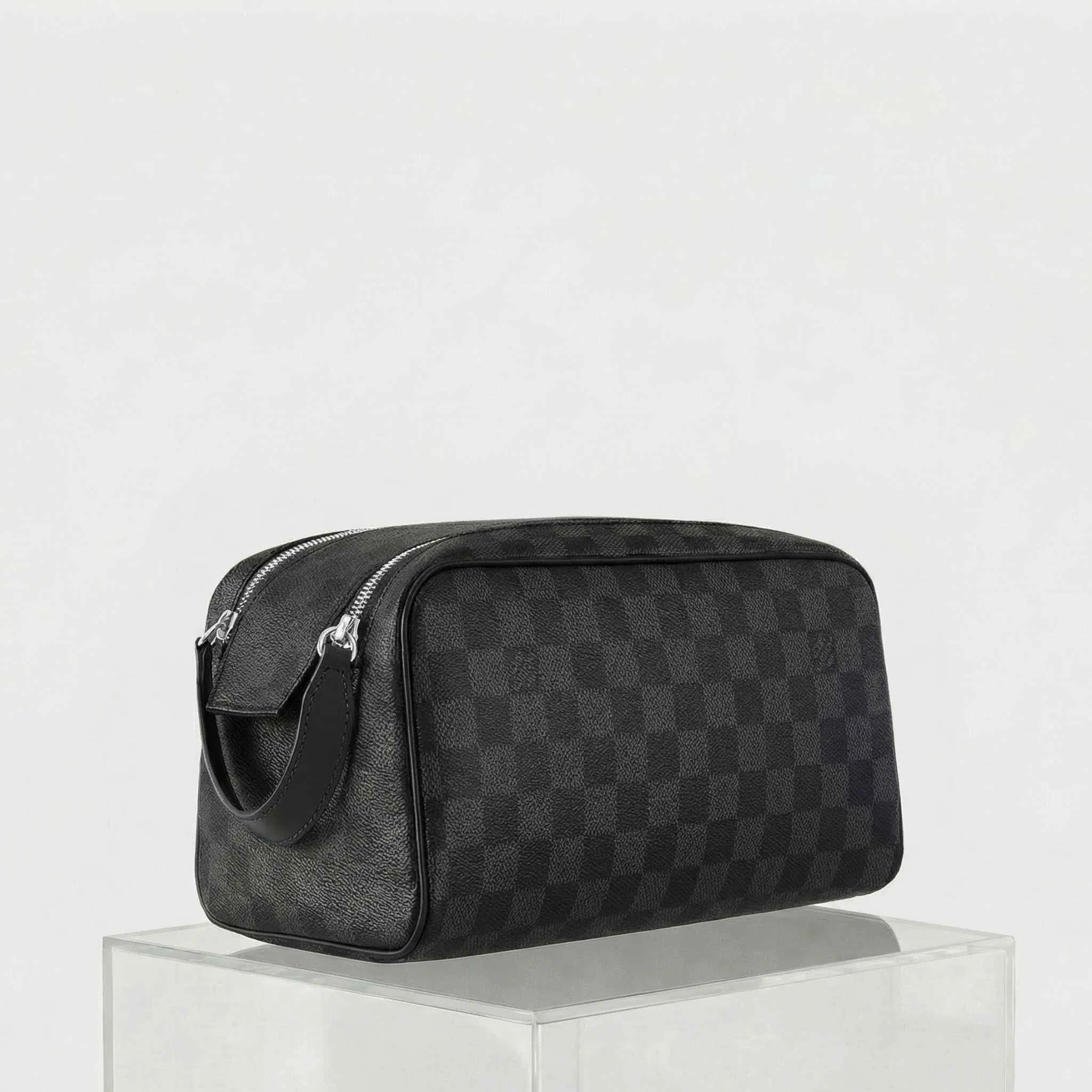 Dopp Kit Toilet Pouch Damier Graphite Canvas - Image 2
