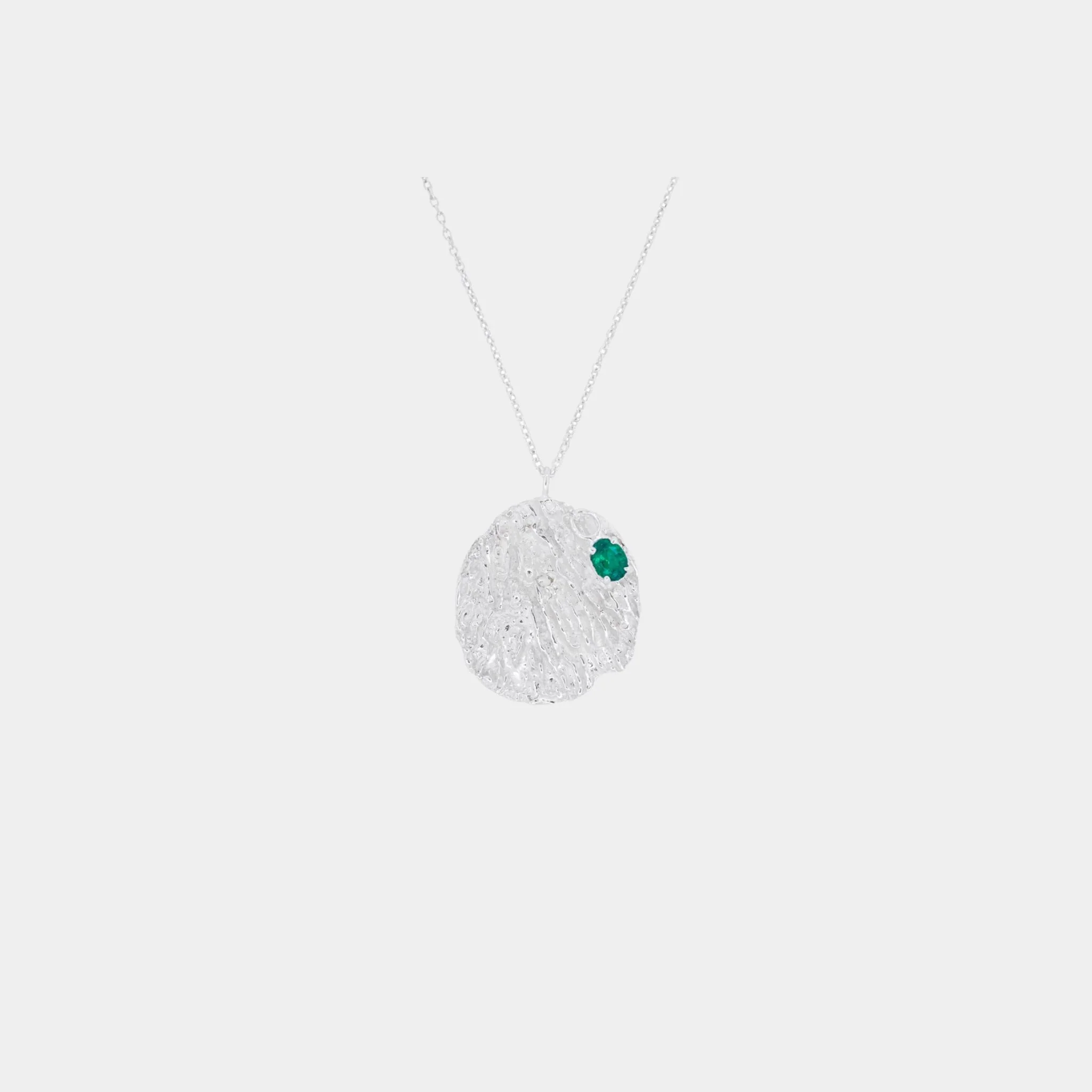 Maitake Emerald Medallion Necklace - Image 4