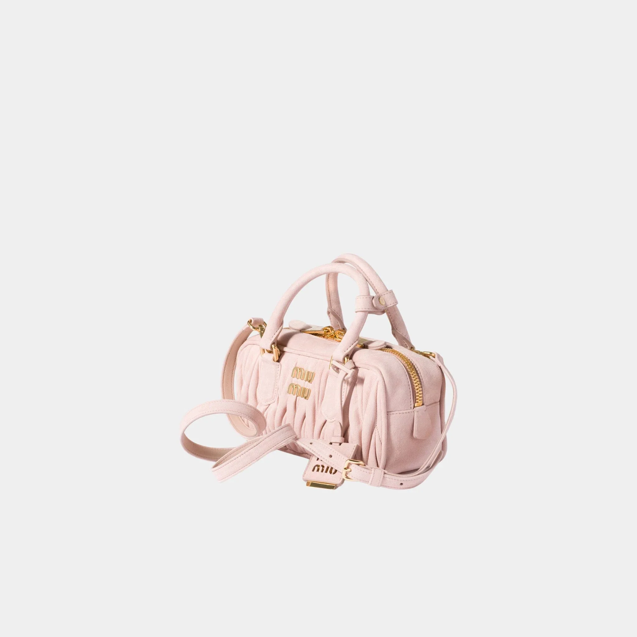 Arcadie Matelassé Suede Bag - Image 5