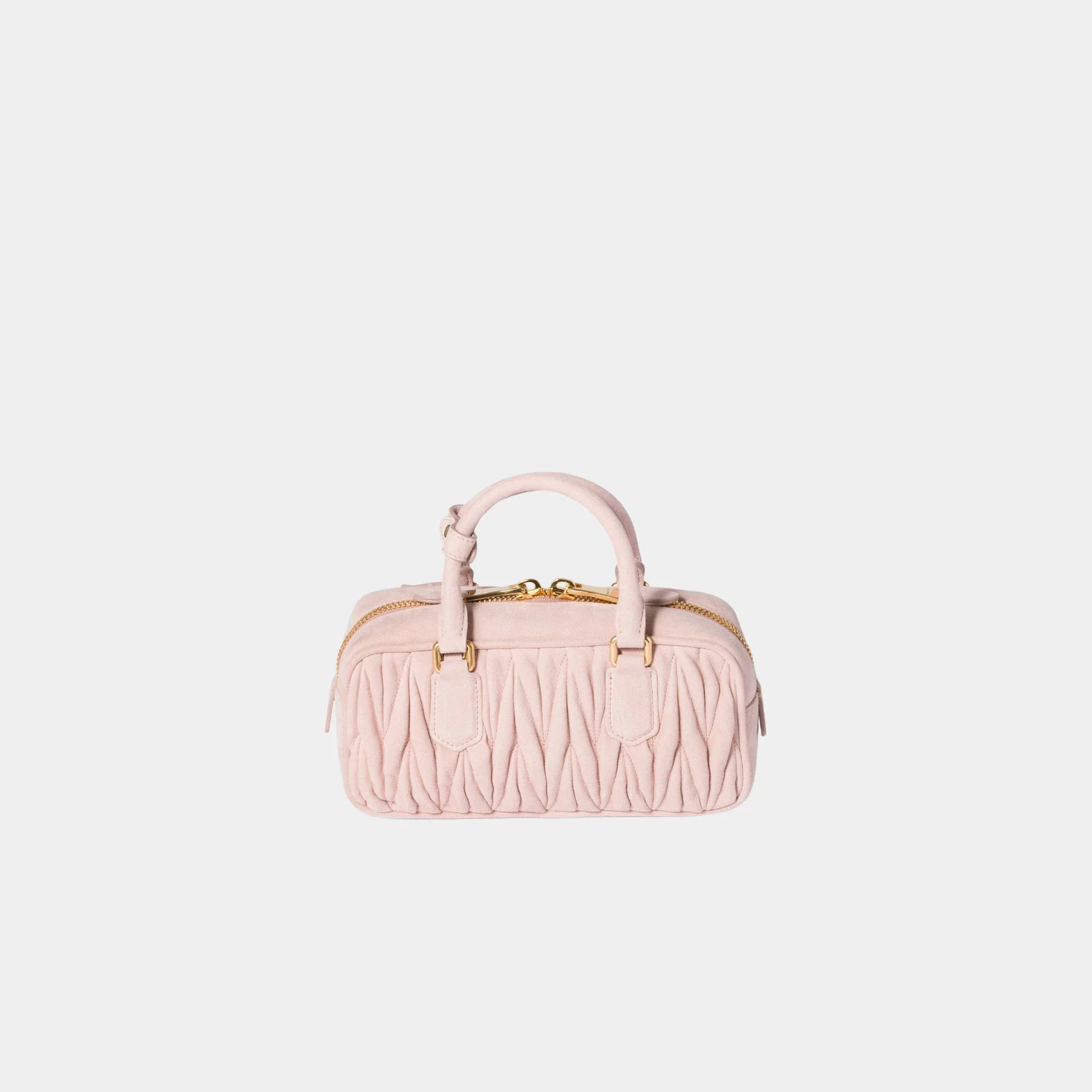 Arcadie Matelassé Suede Bag - Image 6