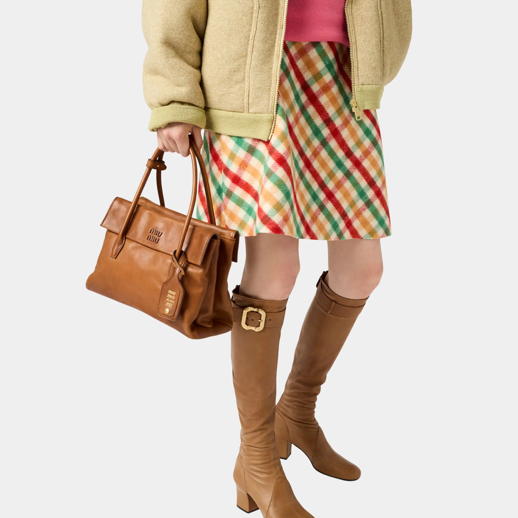 Diagonal Check Skirt - Image 4
