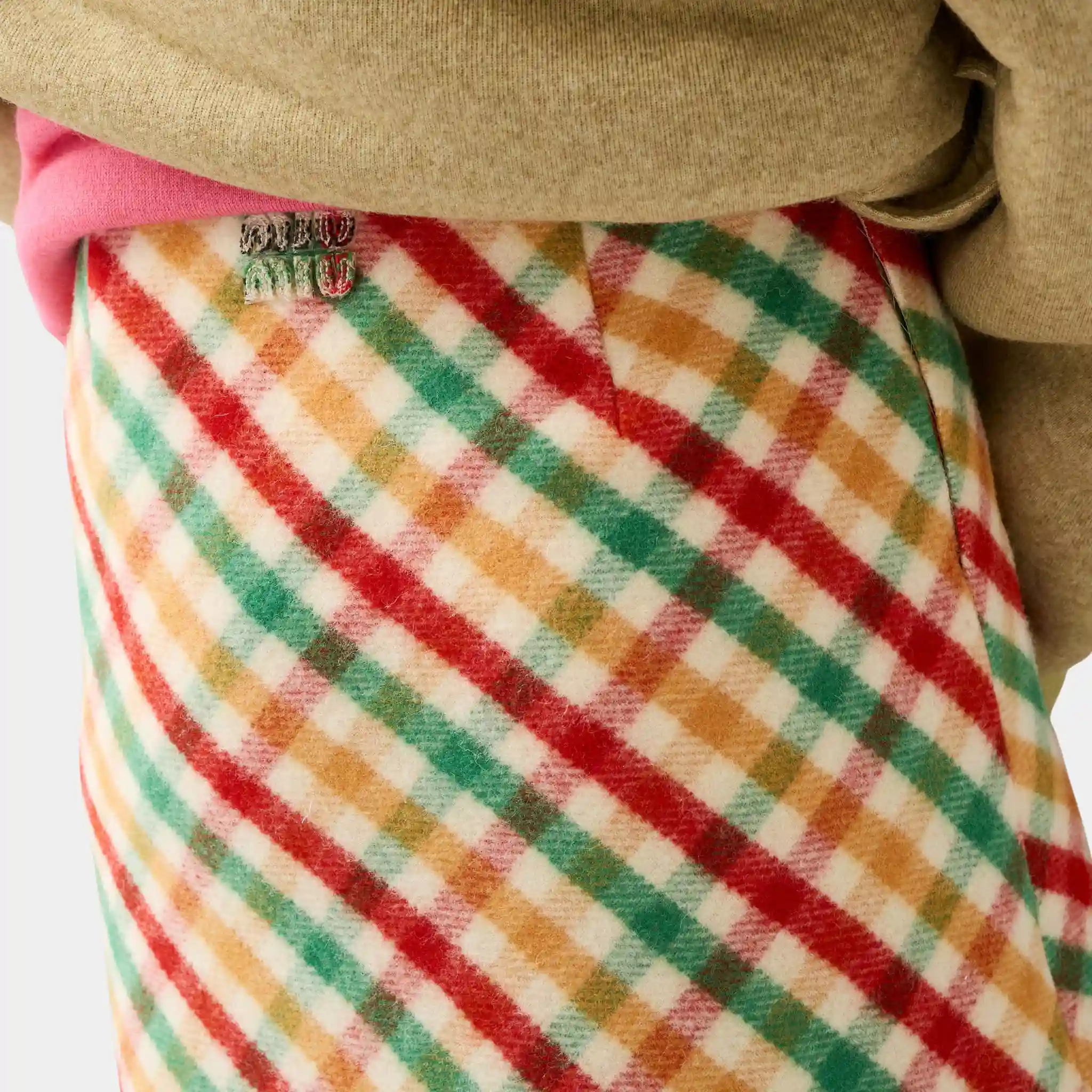Diagonal Check Skirt - Image 5