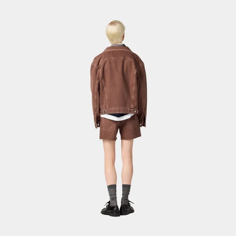 Garment Dyed Denim Blouson Brown - Image 2