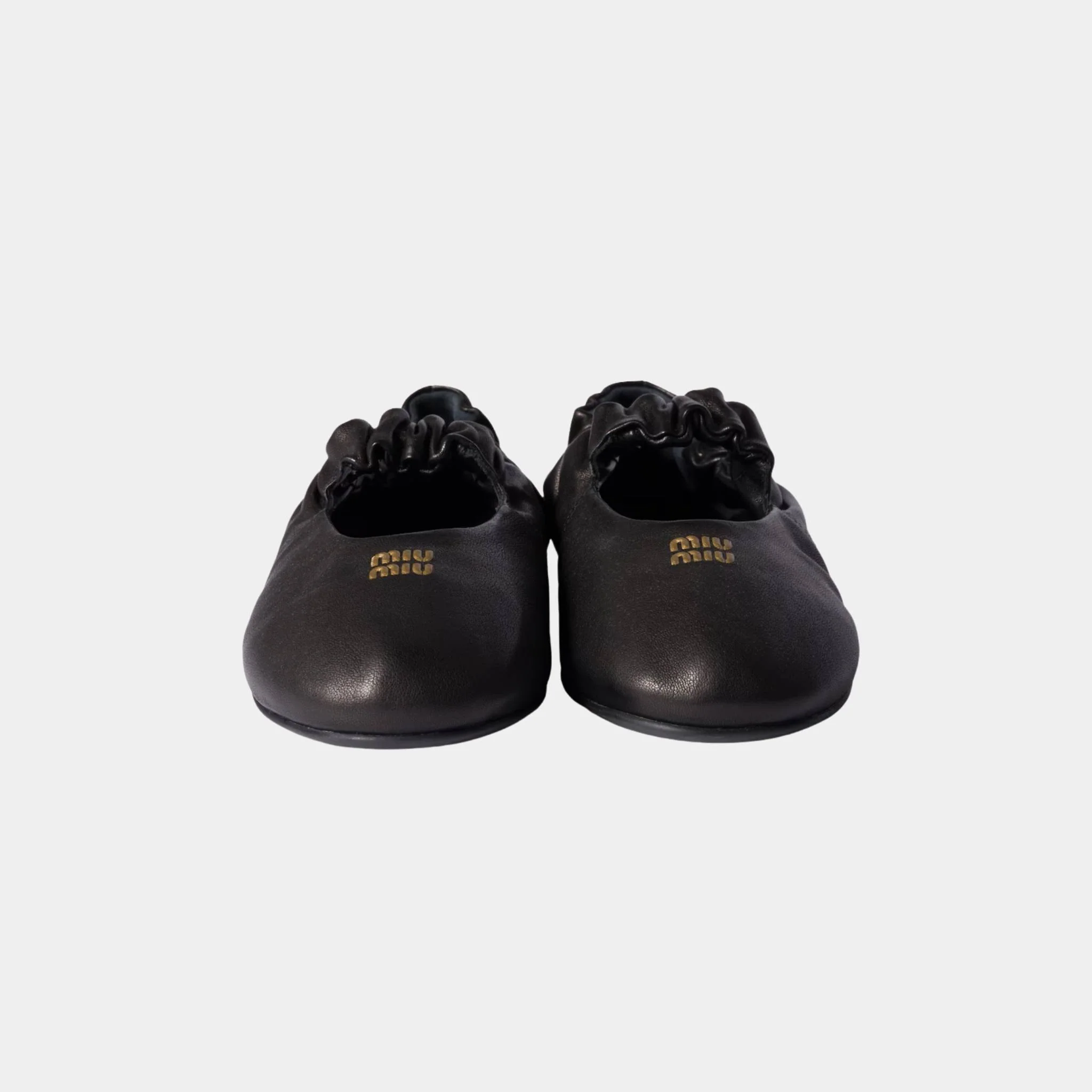 Ruches Nappa Leather Ballerinas - Image 3