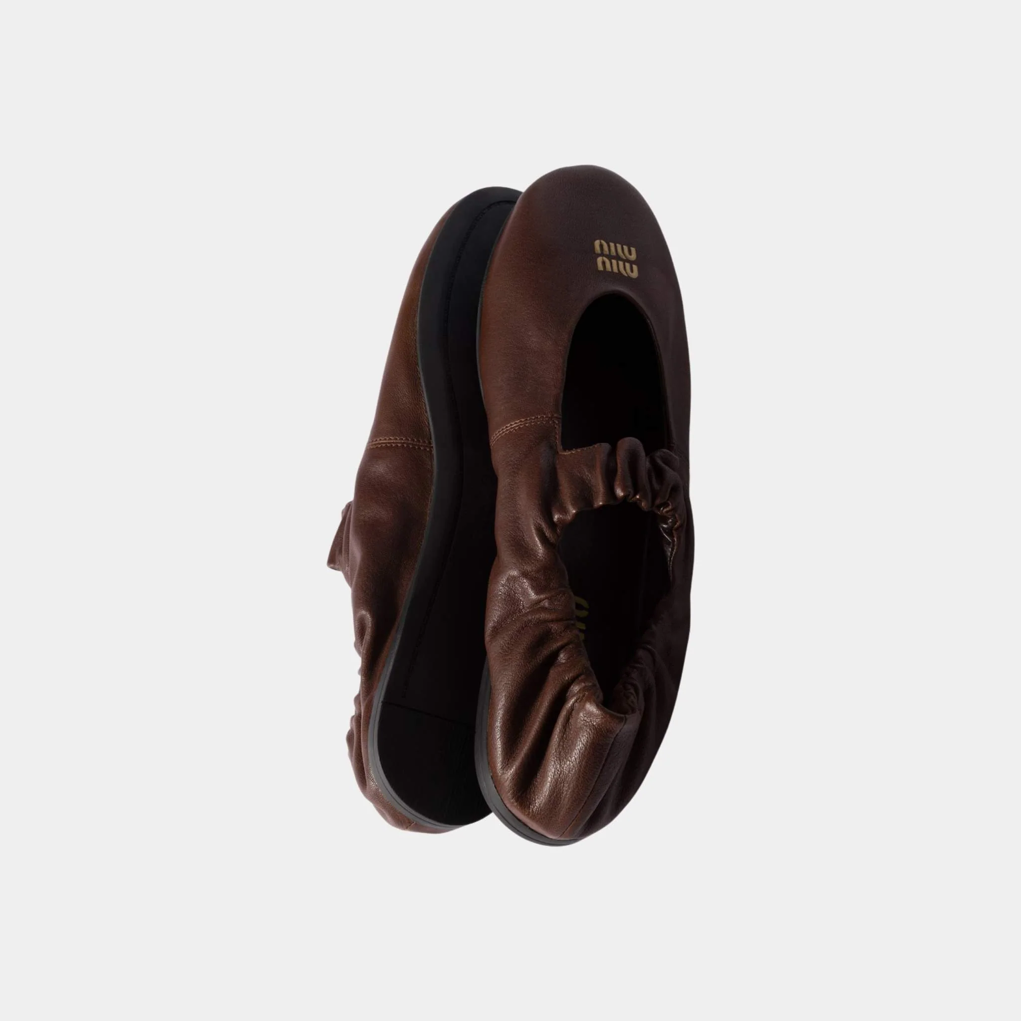 Ruches Nappa Leather Ballerinas - Image 6