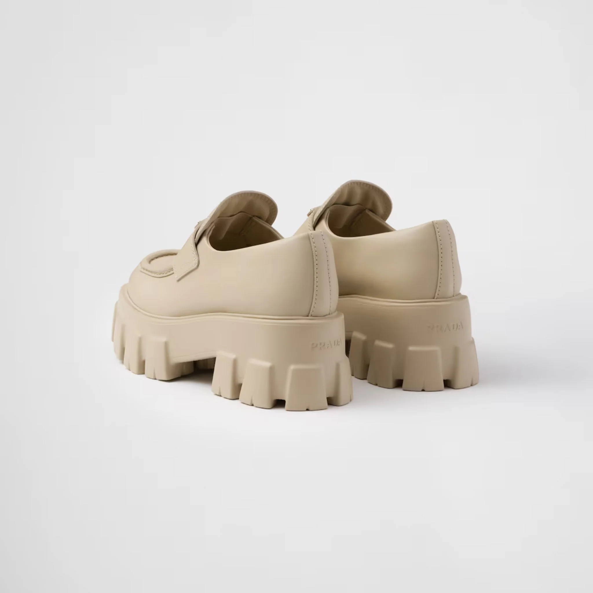 Brushed Leather Monolith Loafers - Image 6
