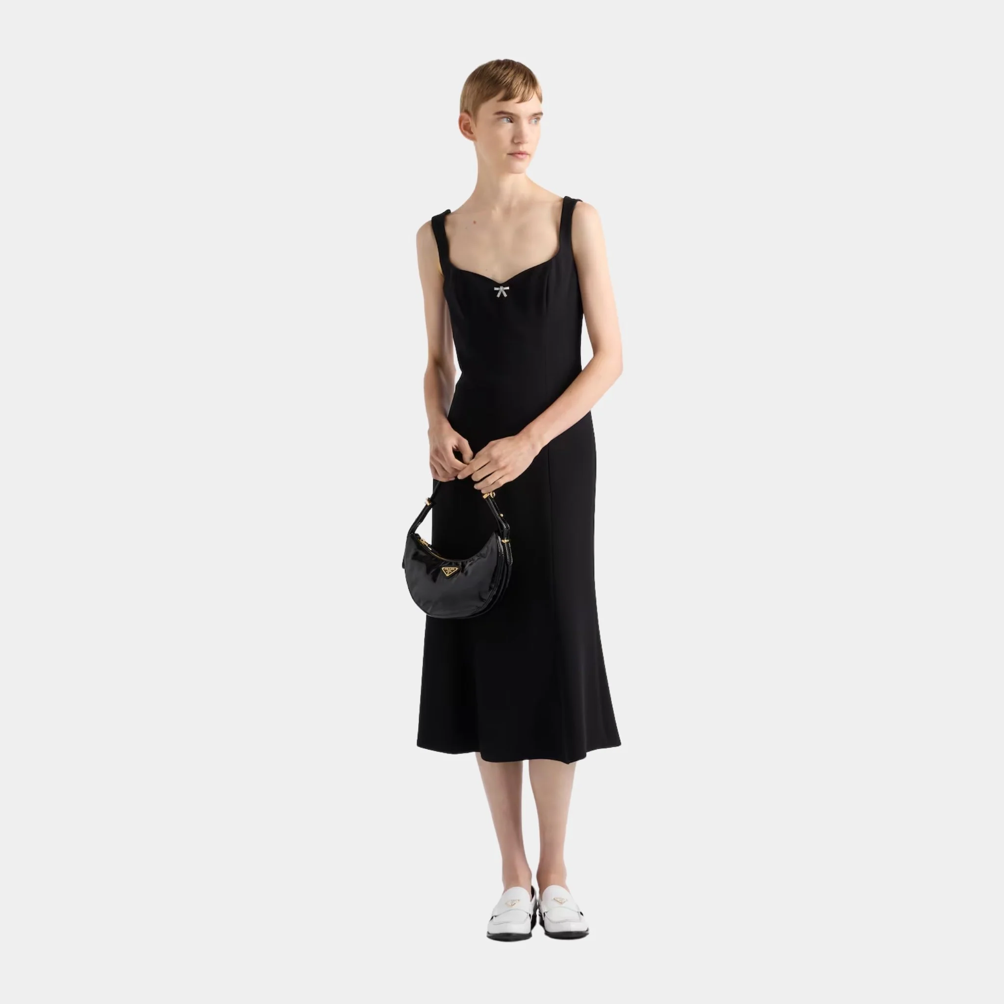 Embroidered Cady Sheath Dress - Image 2
