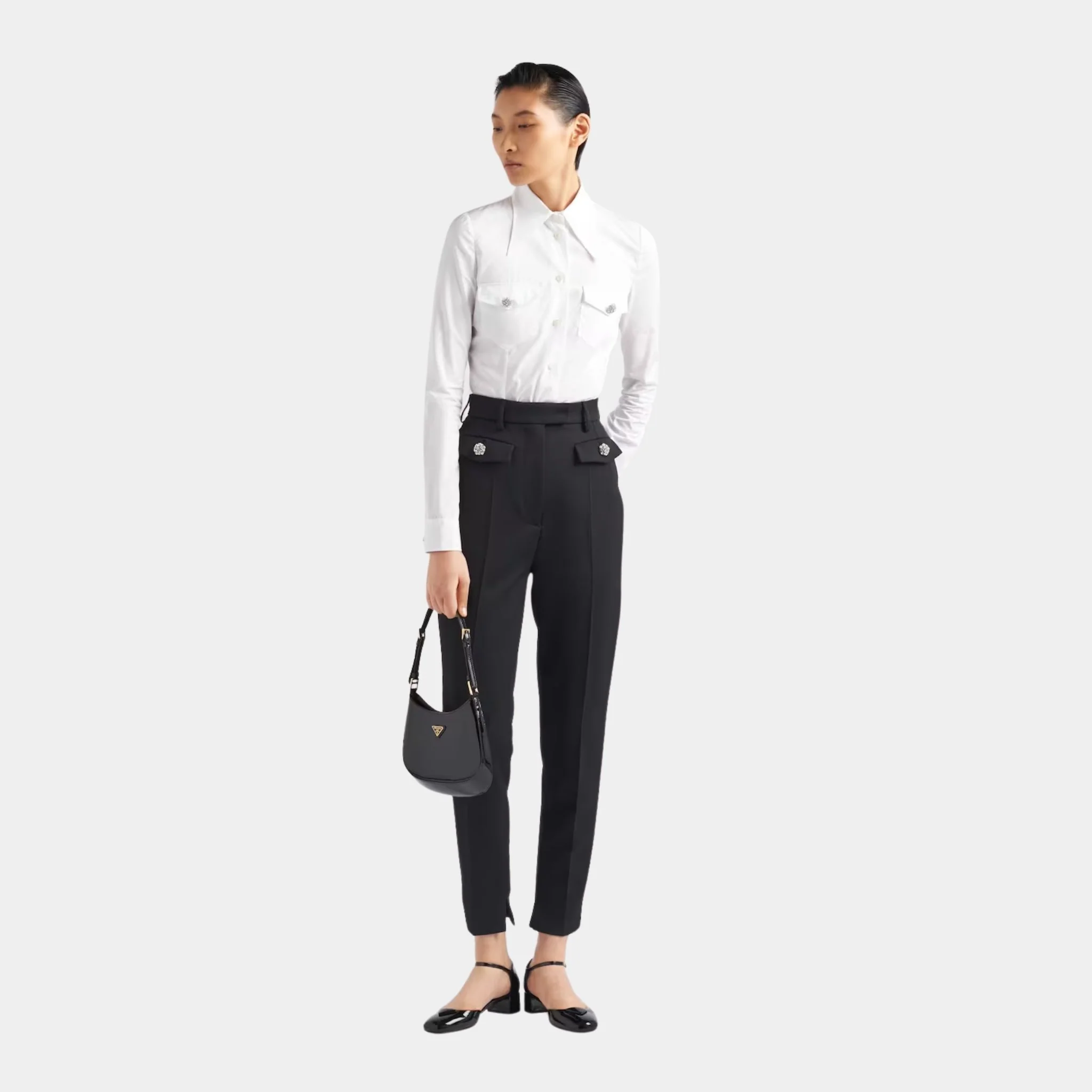 Poplin Shirt with Jewel Buttons - Image 2
