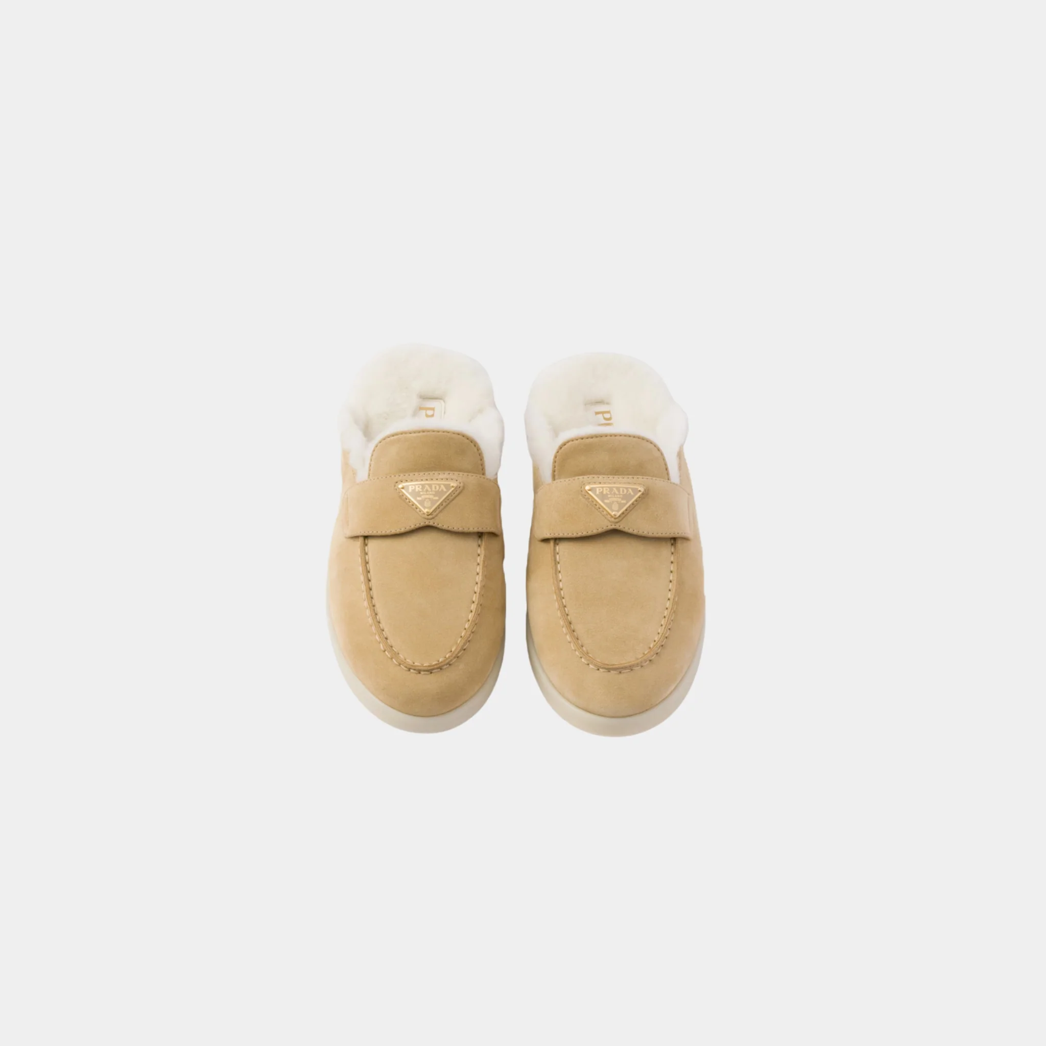 Suede And Shearling Slippers - Image 5