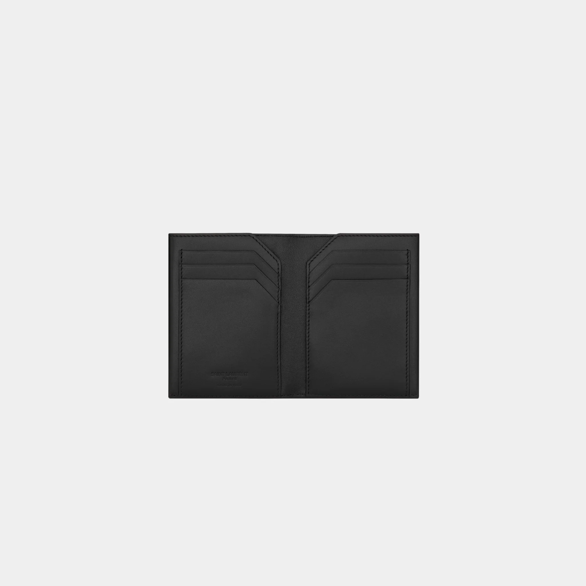 Saint Laurent Paris Wallet Smooth Black Leather - Image 2